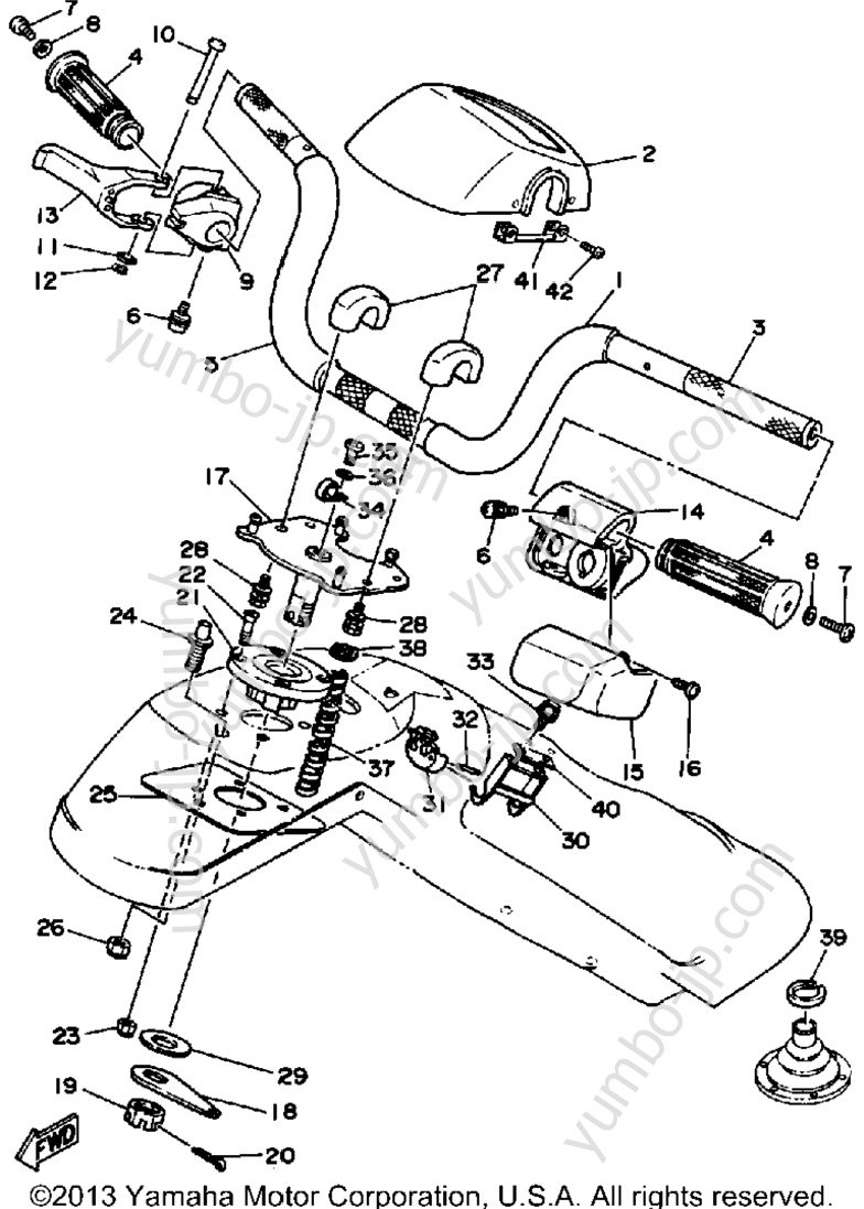 Steering для гидроциклов YAMAHA WAVE JAMMER (WJ500F) 1989 г.