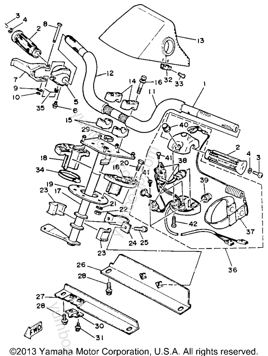 Steering для гидроциклов YAMAHA WAVE RUNNER LX (WR650Q) 1992 г.