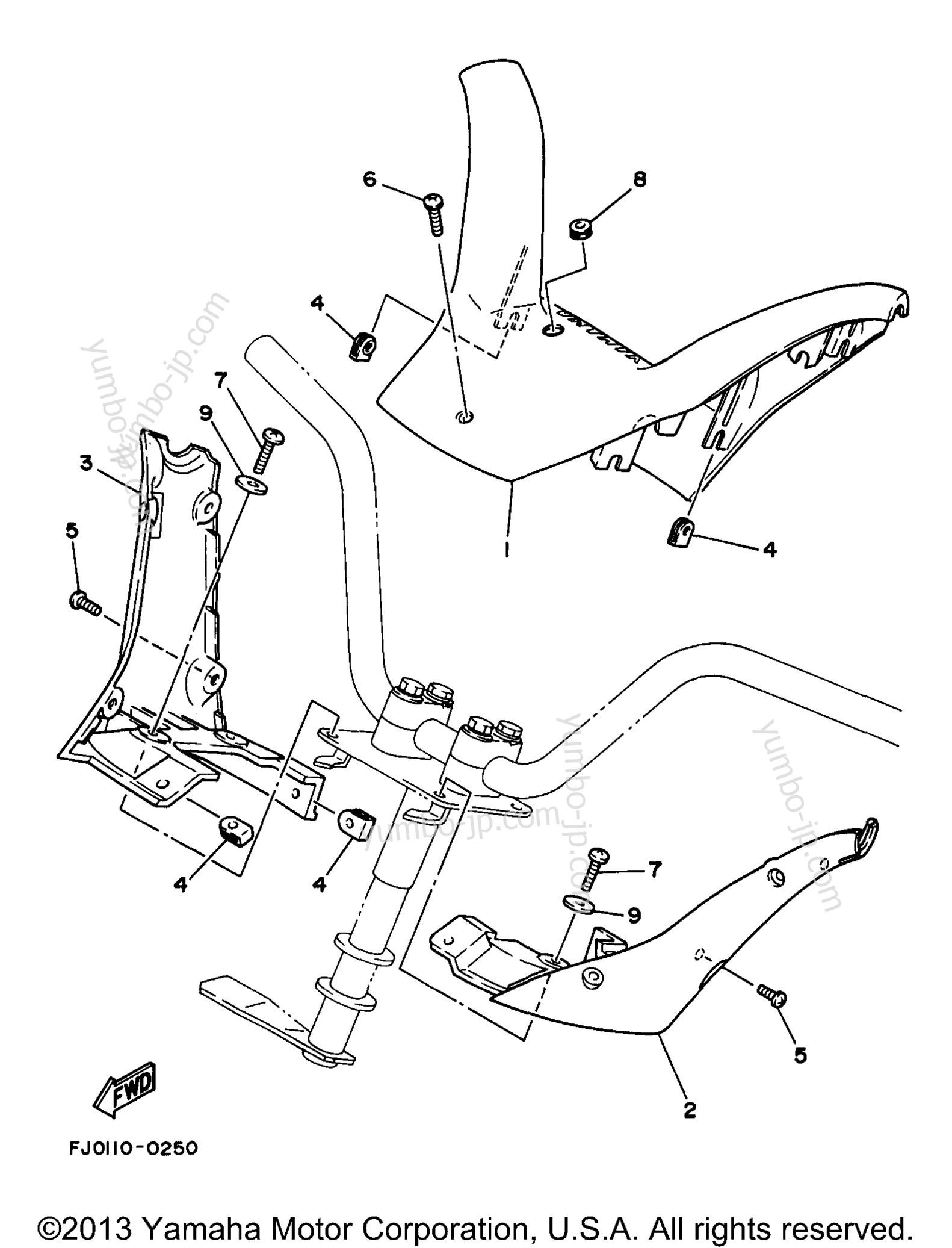 Steering 2 для гидроциклов YAMAHA WAVE RUNNER III (WRA700V) 1997 г.