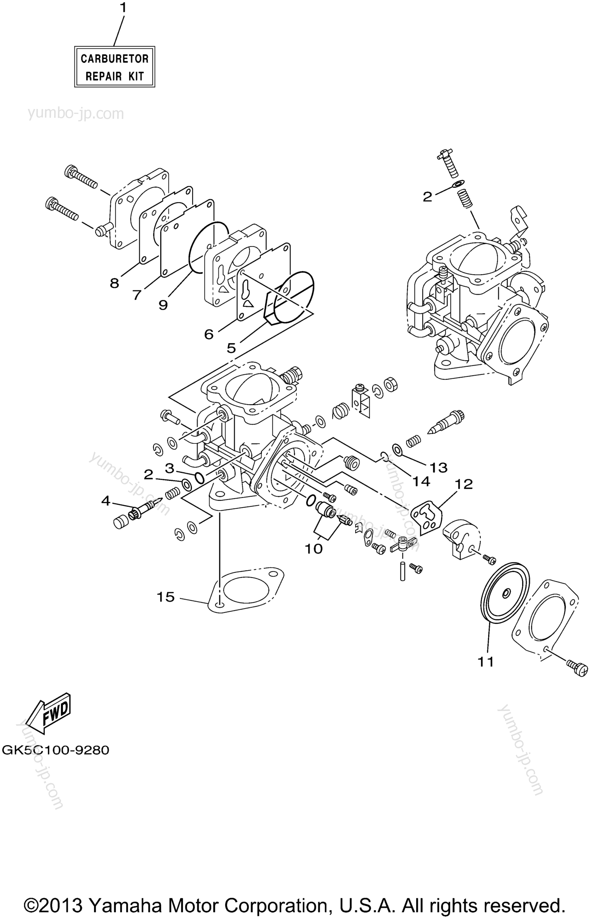 Repair Kit 2 для гидроциклов YAMAHA WAVE RUNNER GP760 (GP760W) 1998 г.