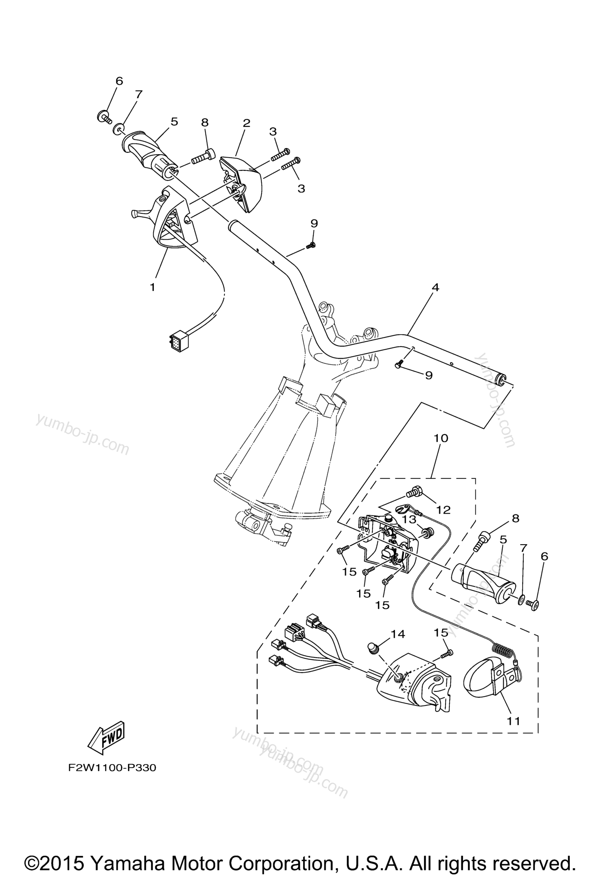 Steering 1 для гидроциклов YAMAHA VXS (VX1800-P) 2015 г.