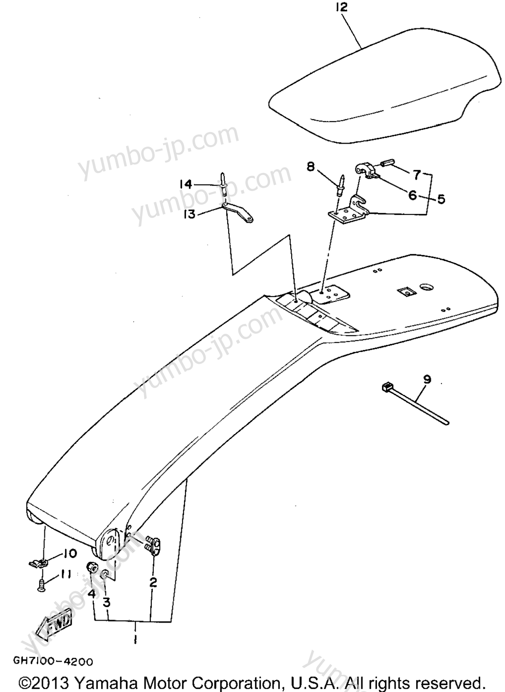 Steering Pole для гидроциклов YAMAHA SUPER JET (SJ700S) 1994 г.