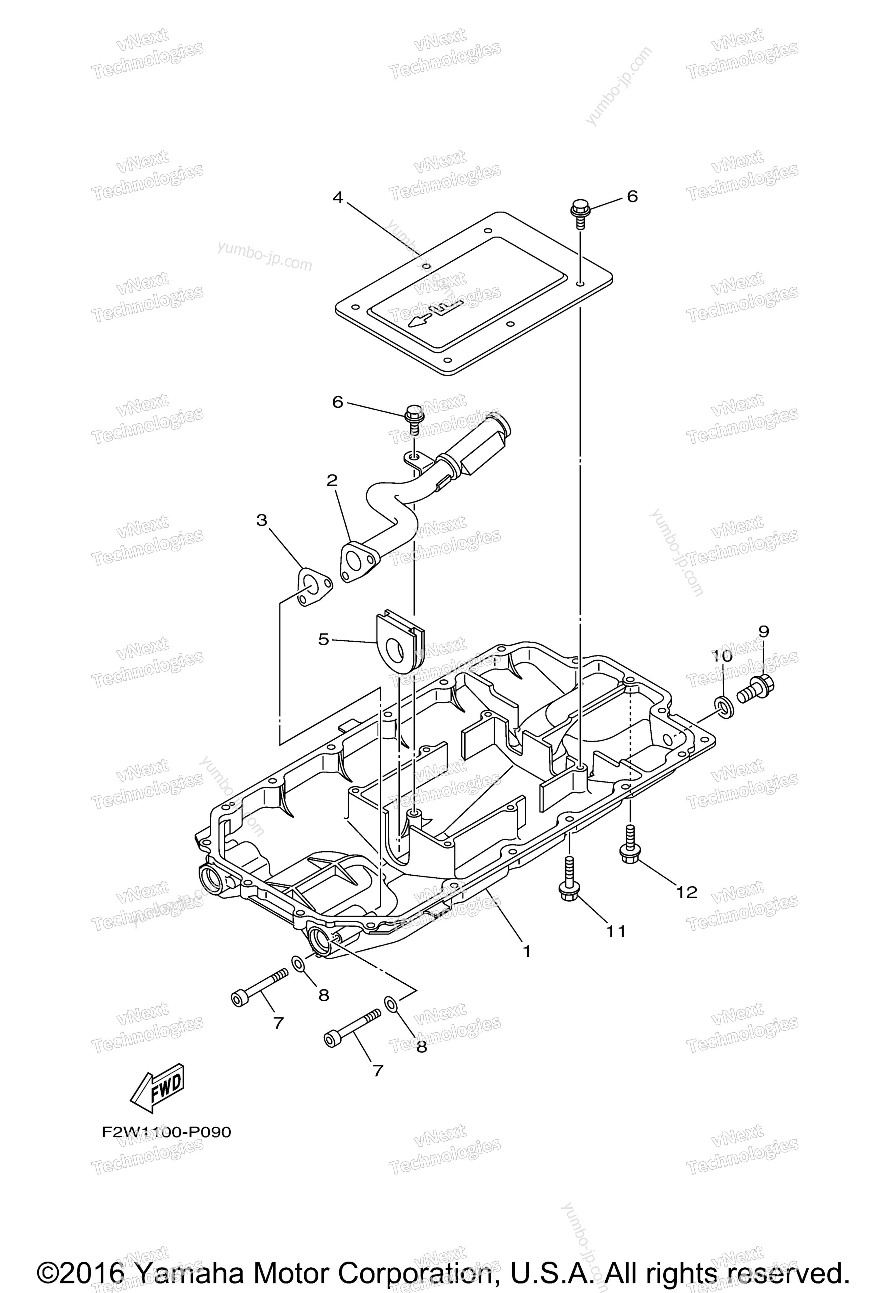 OIL PAN for watercrafts YAMAHA GP1800 (GP1800S) 2017 year