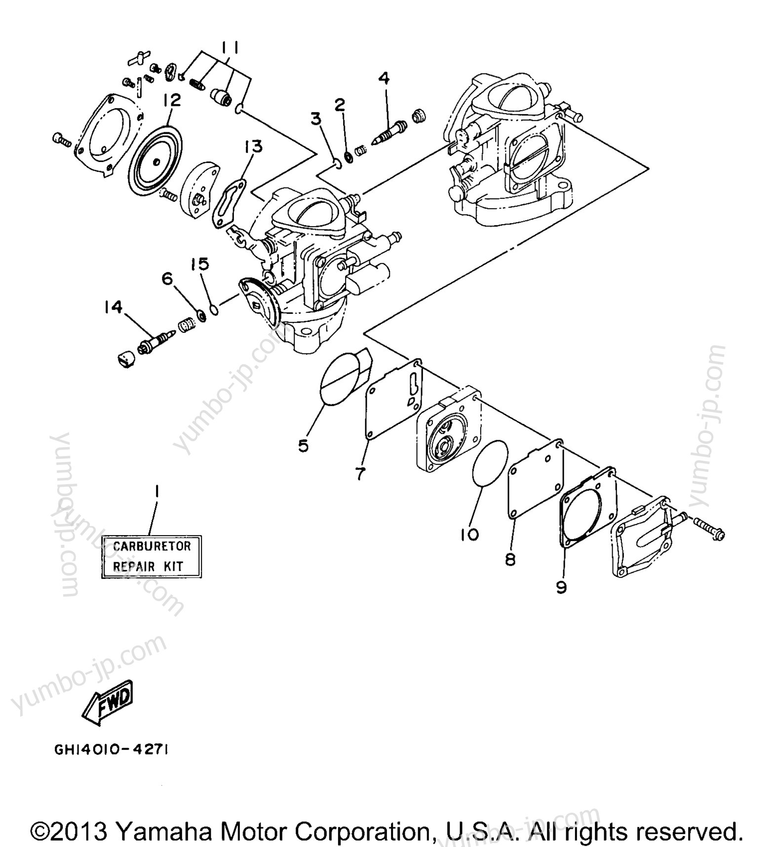 Repair Kit 2 для гидроциклов YAMAHA SUPER JET (SJ700AV) 1997 г.