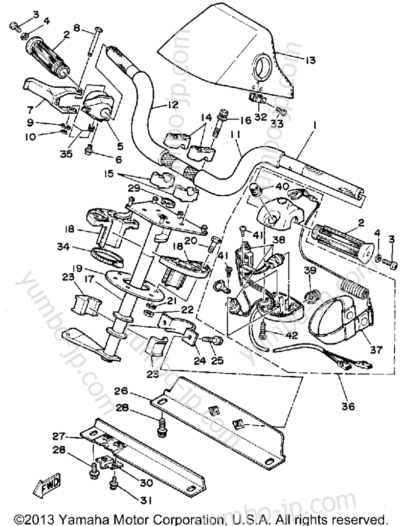 Steering для гидроциклов YAMAHA WR650P 1991 г.
