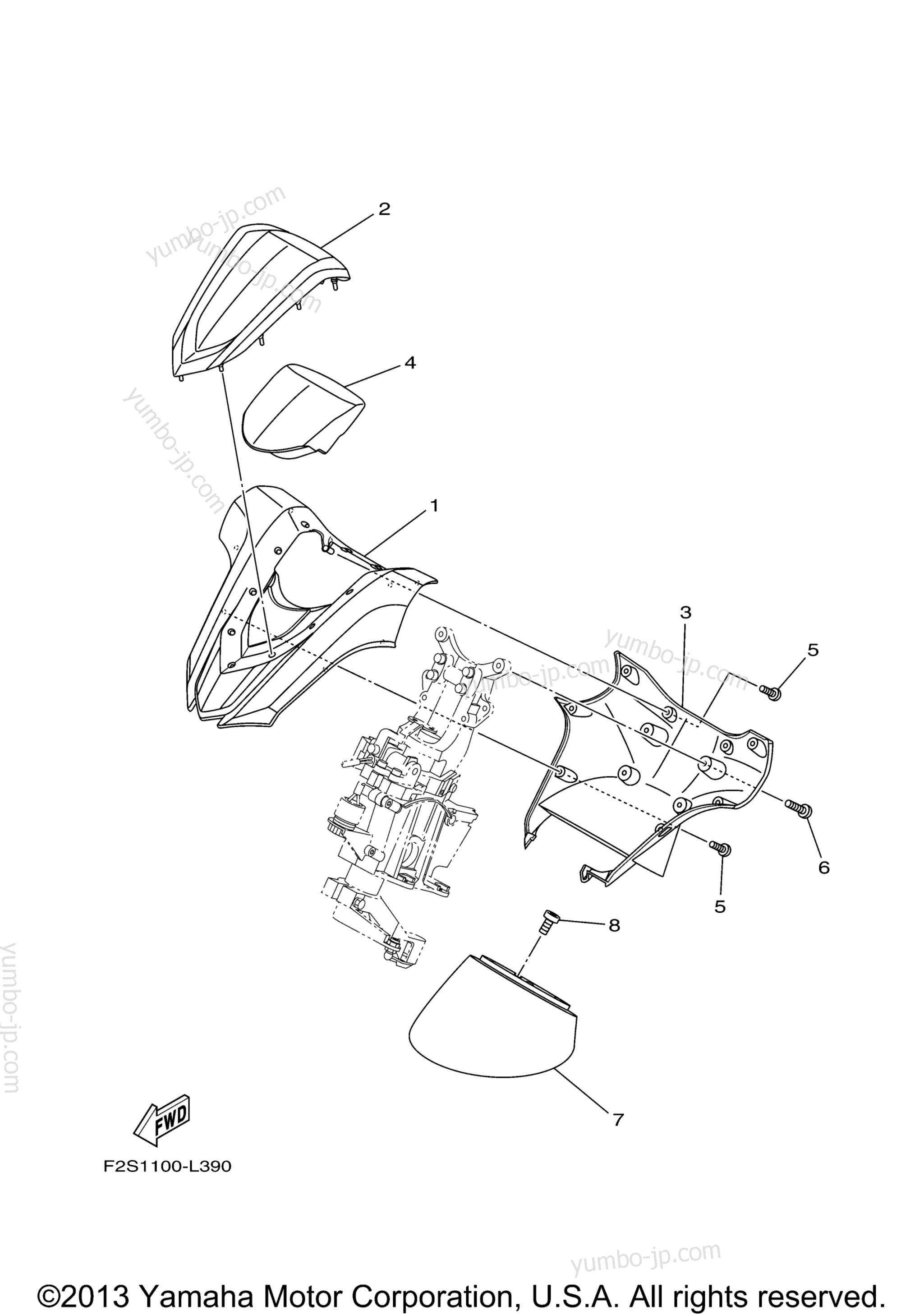 Steering 3 для гидроциклов YAMAHA FX CRUISER HO (FB1800AL) 2012 г.