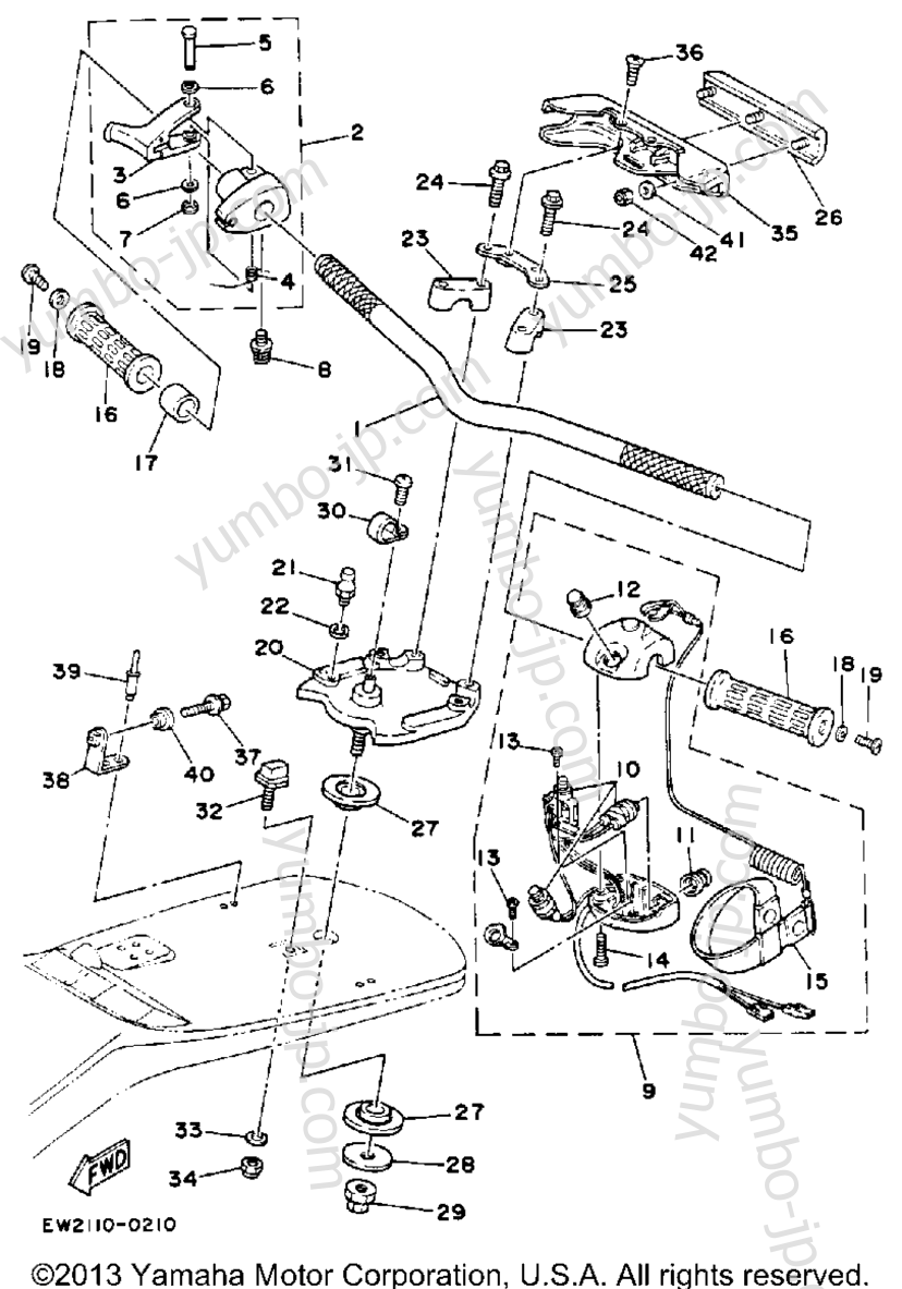 Steering для гидроциклов YAMAHA SUPER JET (SJ650Q) 1992 г.