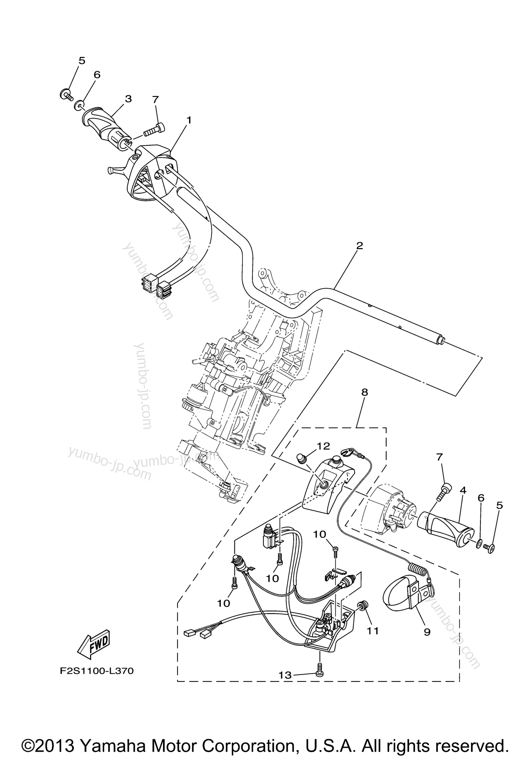 Steering 1 для гидроциклов YAMAHA FX SHO (FA1800L) 2012 г.