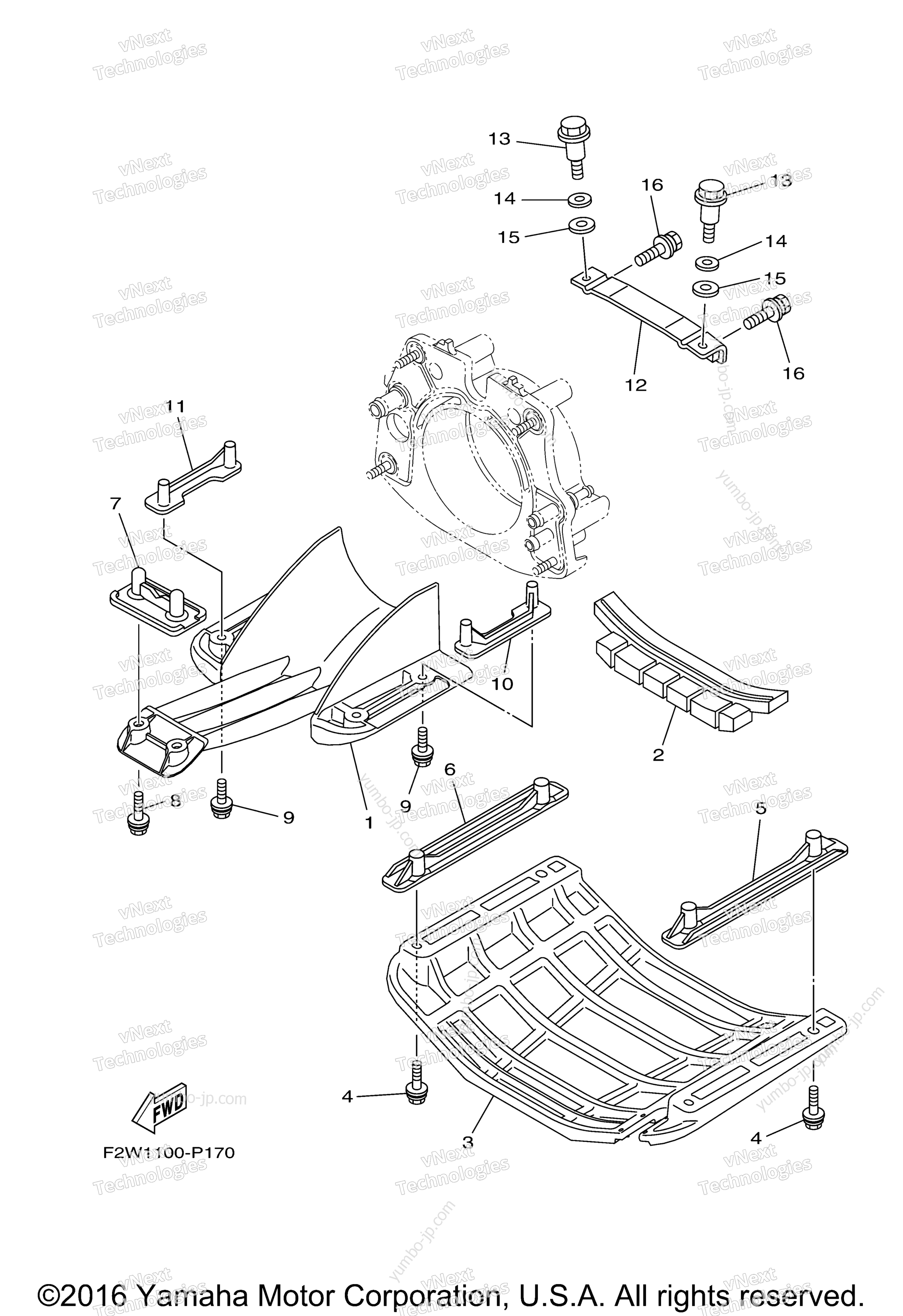 Jet Unit 4 для гидроциклов YAMAHA VXR (VX1800AS) 2017 г.