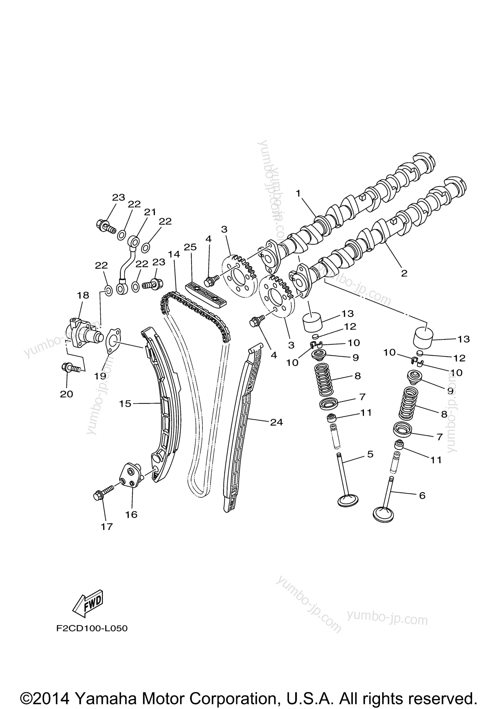 VALVE для гидроциклов YAMAHA FX CRUISER SVHO (FC1800AN) 2014 г.