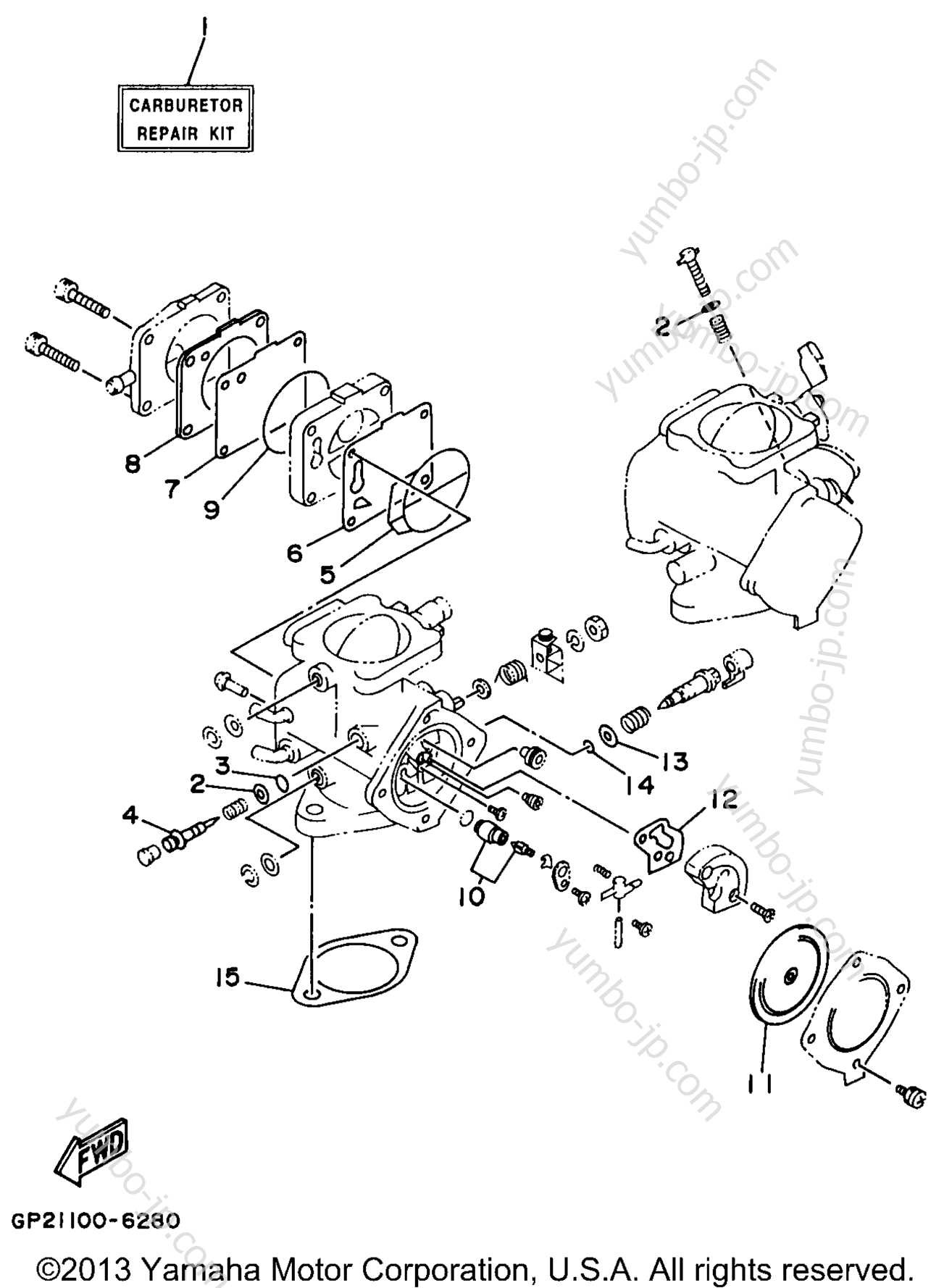 Repair Kit 2 для гидроциклов YAMAHA WAVE BLASTER II (WB760U) 1996 г.