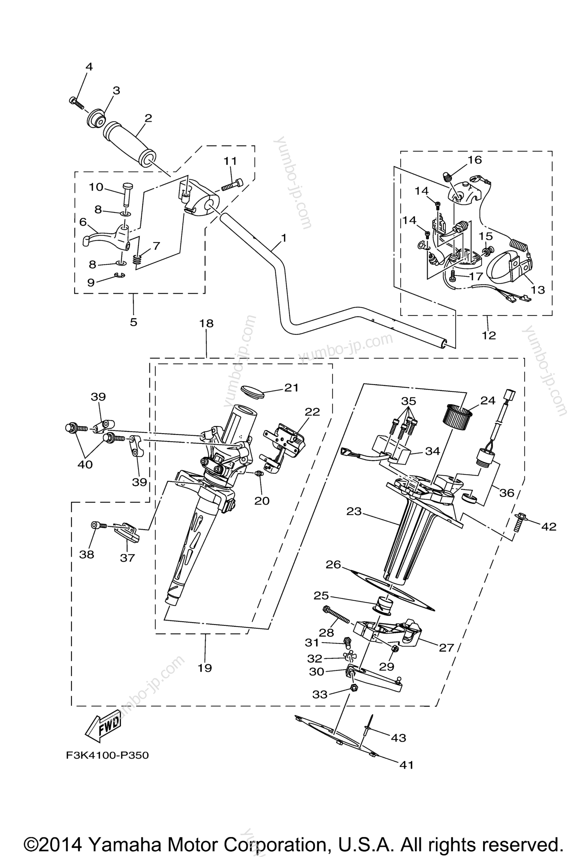 Steering 1 для гидроциклов YAMAHA WAVERUNNER FZR (GX1800P) 2015 г.