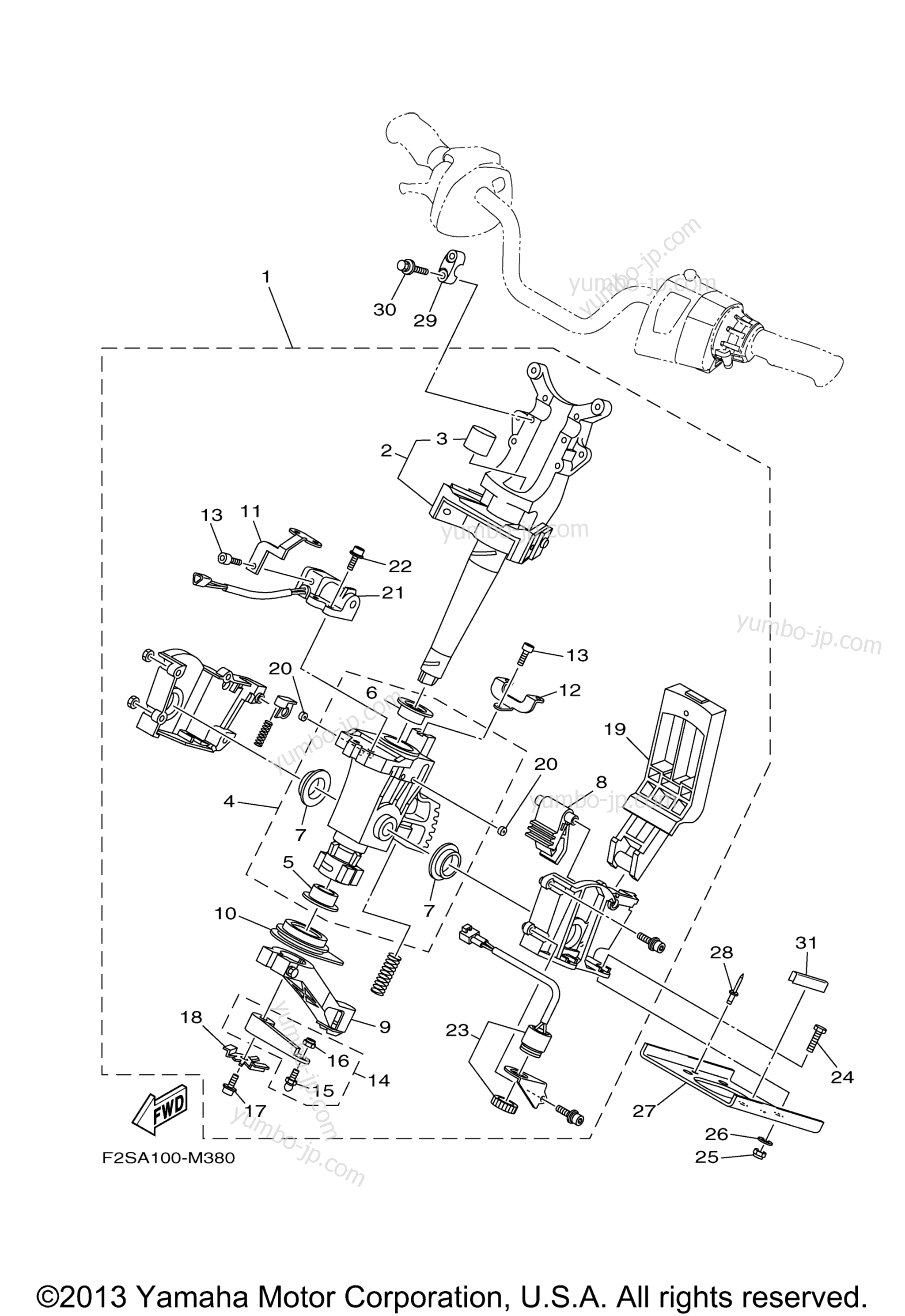 Steering 2 для гидроциклов YAMAHA FX CRUISER HO (FB1800AM) 2013 г.