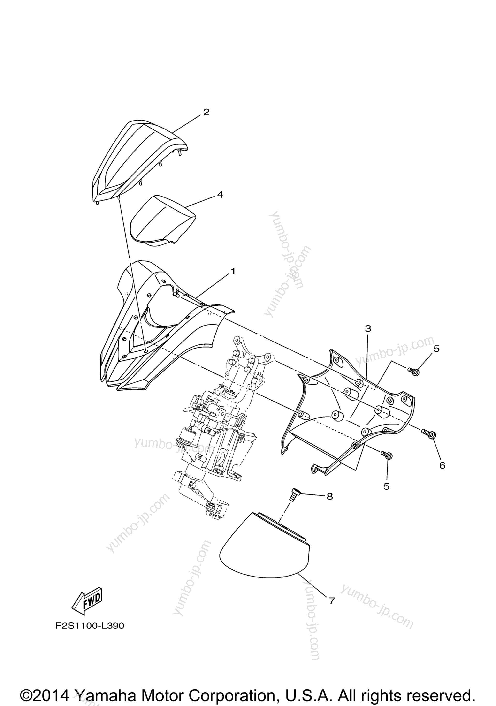 Steering 3 для гидроциклов YAMAHA FX CRUISER HO (FB1800A-P) 2015 г.