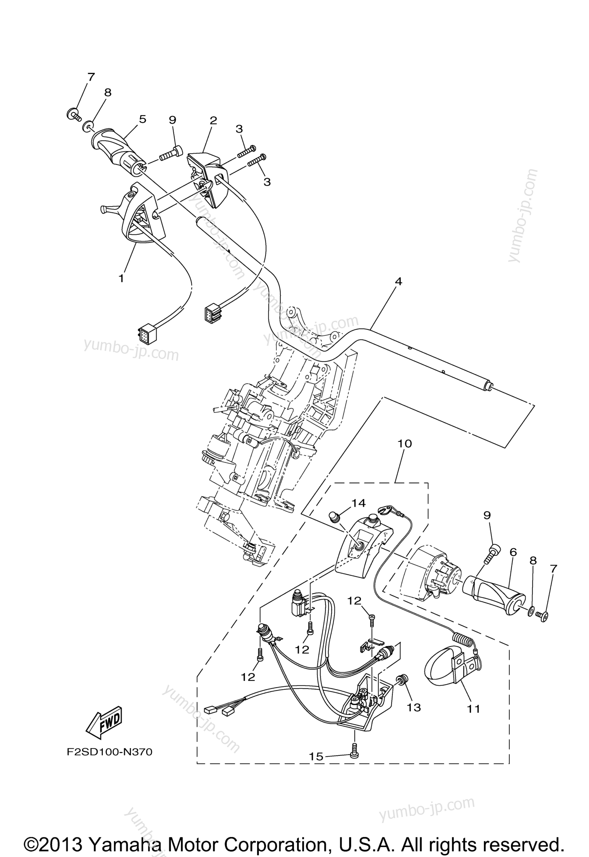 Steering 1 для гидроциклов YAMAHA FX CRUISER SHO (FA1800AN) 2014 г.