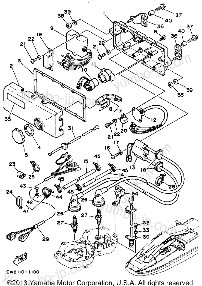 Electrical 1 для гидроциклов YAMAHA SUPER JET (SJ650Q) 1992 г.