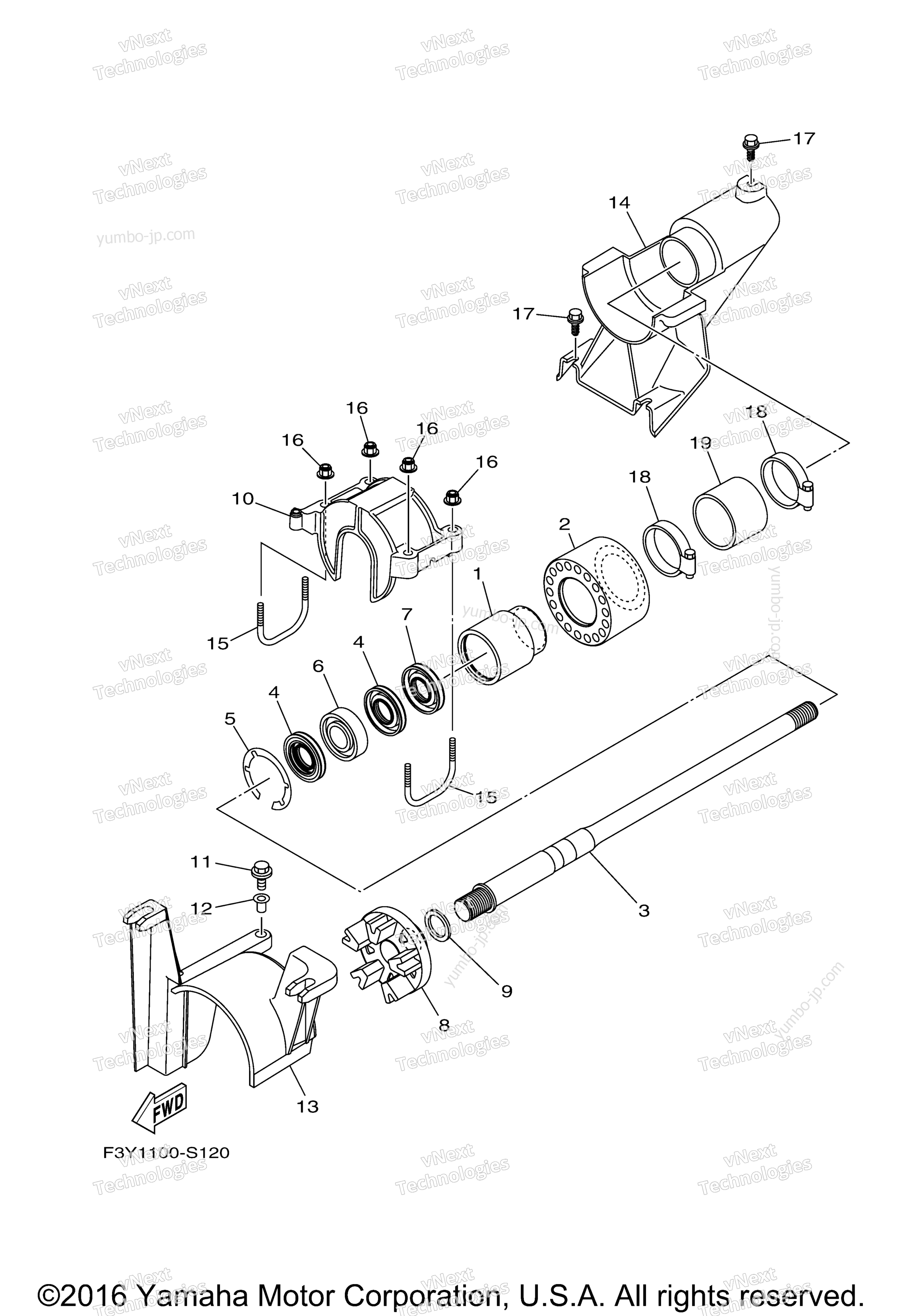 Jet Unit 2 for watercrafts YAMAHA EX SPORT (EX1050BS) 2017 year