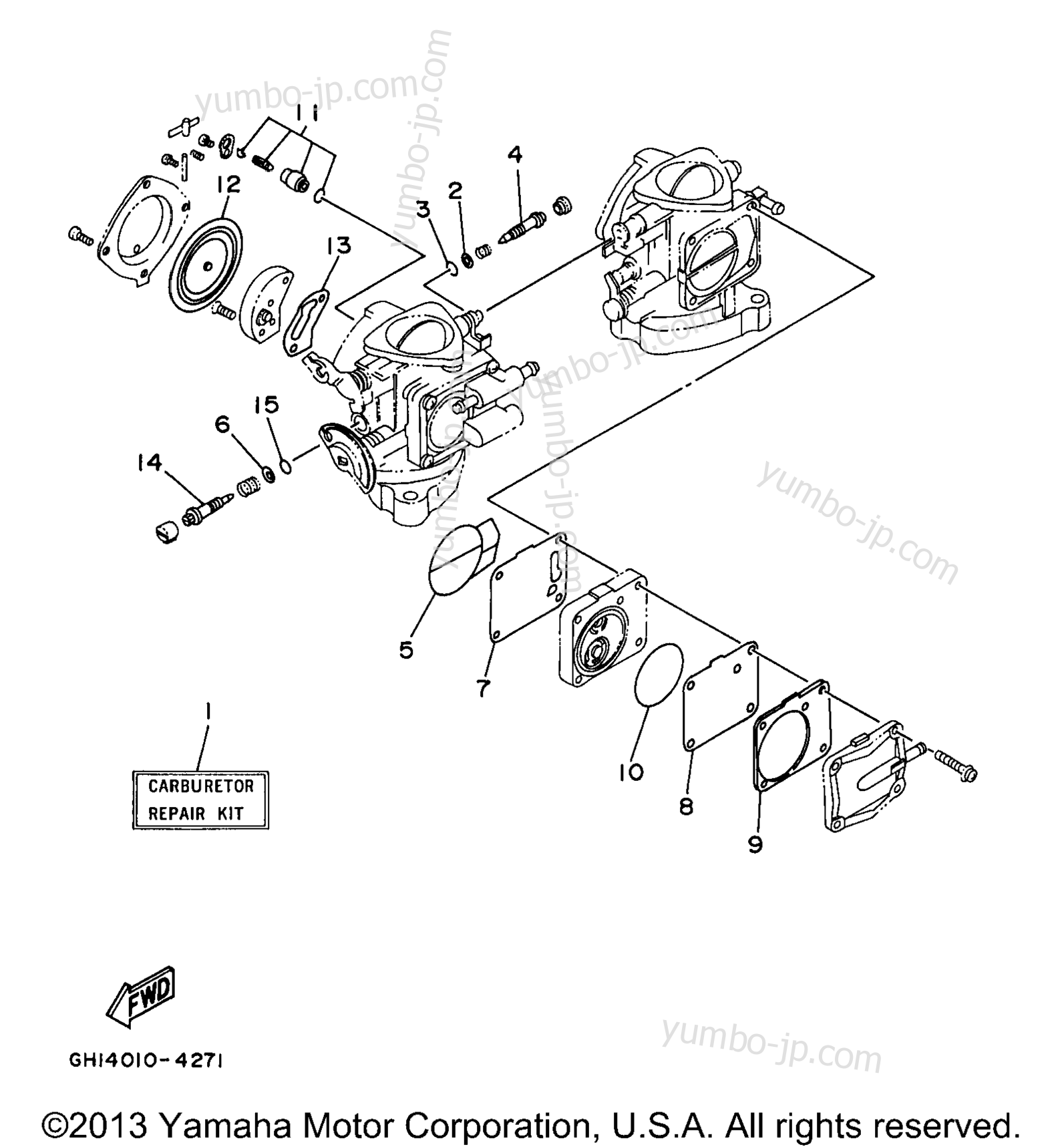 Repair Kit 2 для гидроциклов YAMAHA SUPER JET (SJ700AW) 1998 г.