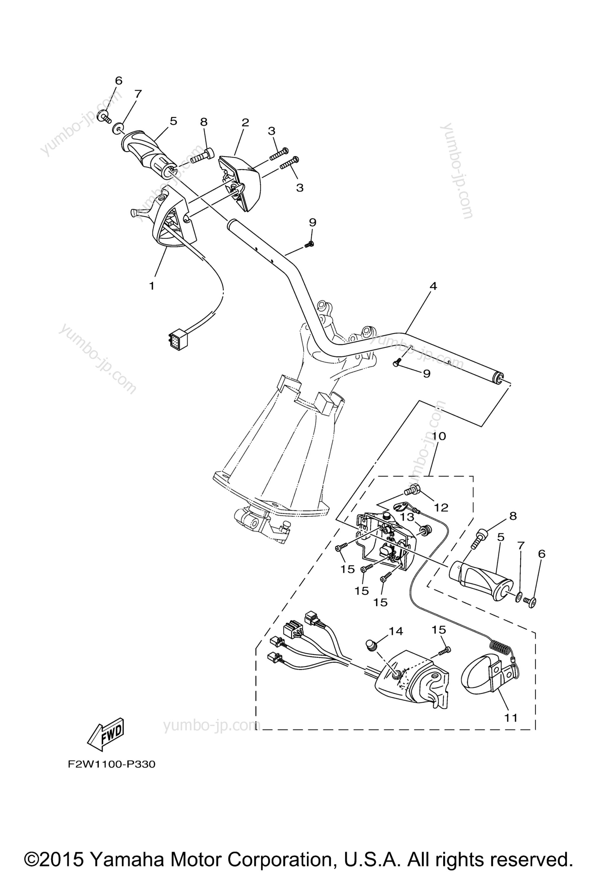 Steering 1 для гидроциклов YAMAHA VXR (VX1800A-P) 2015 г.