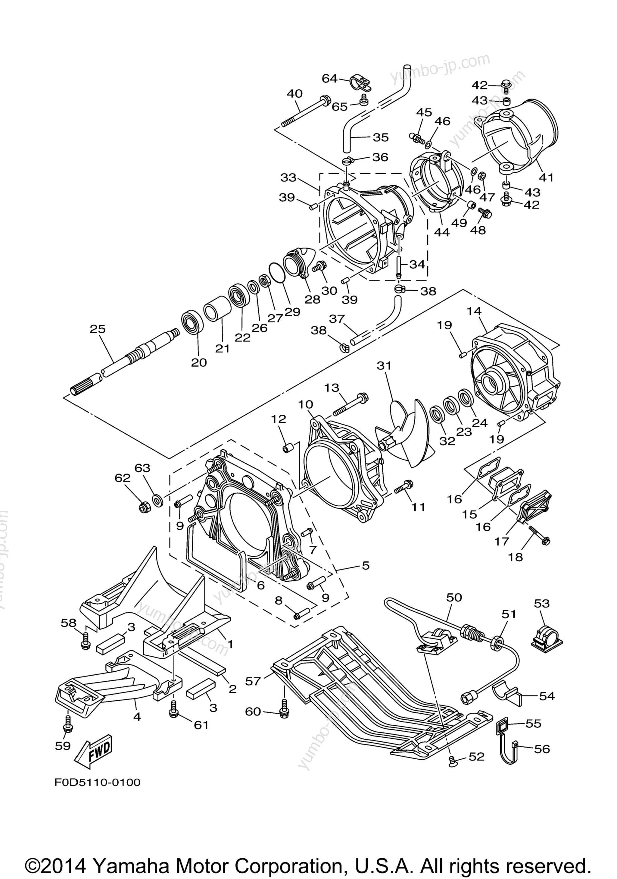 Jet Unit 1 for watercrafts YAMAHA XL1200 LTD (XA1200Y) 2000 year