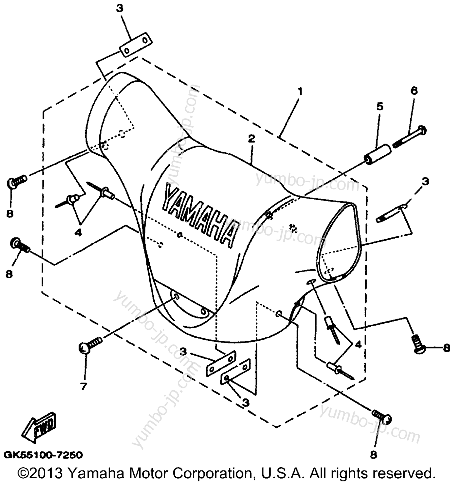 Steering 2 для гидроциклов YAMAHA WAVE BLASTER II (WB760V) 1997 г.