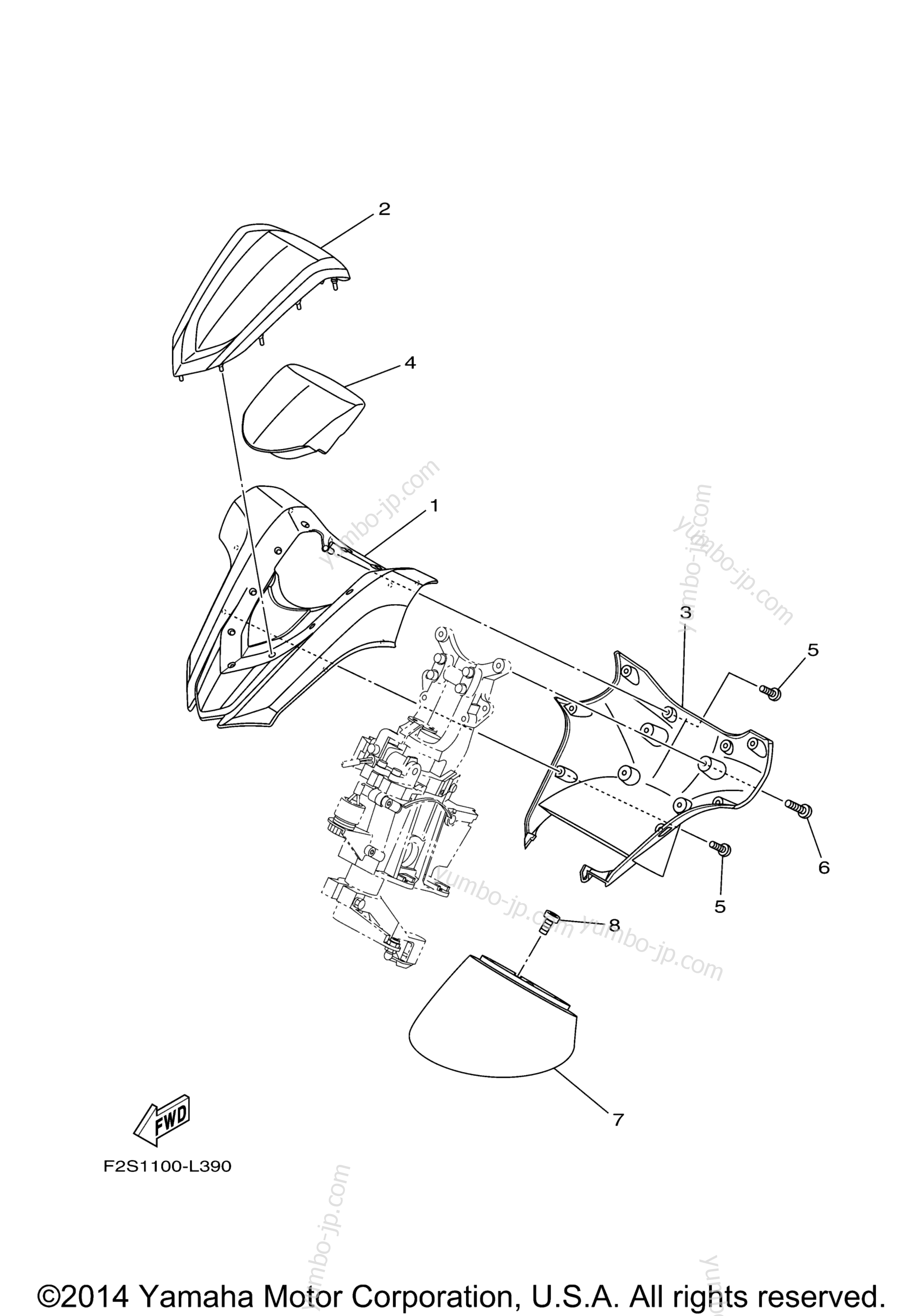 Steering 3 для гидроциклов YAMAHA WAVERUNNER FX HO (FB1800P) 2015 г.
