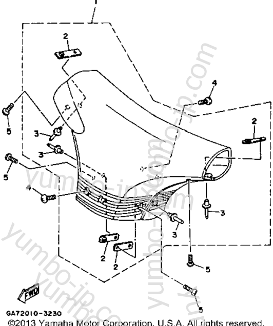 Steering 2 для гидроциклов YAMAHA WAVE BLASTER (WB700R) 1993 г.