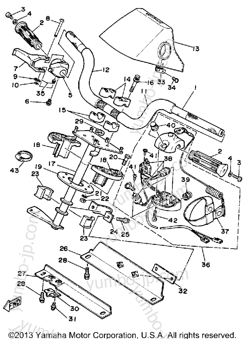 Steering для гидроциклов YAMAHA WAVE RUNNER (WR500D) 1990 г.