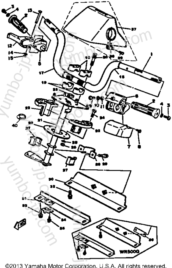 Steering для гидроциклов YAMAHA WAVE RUNNER (WR500H) 1987 г.