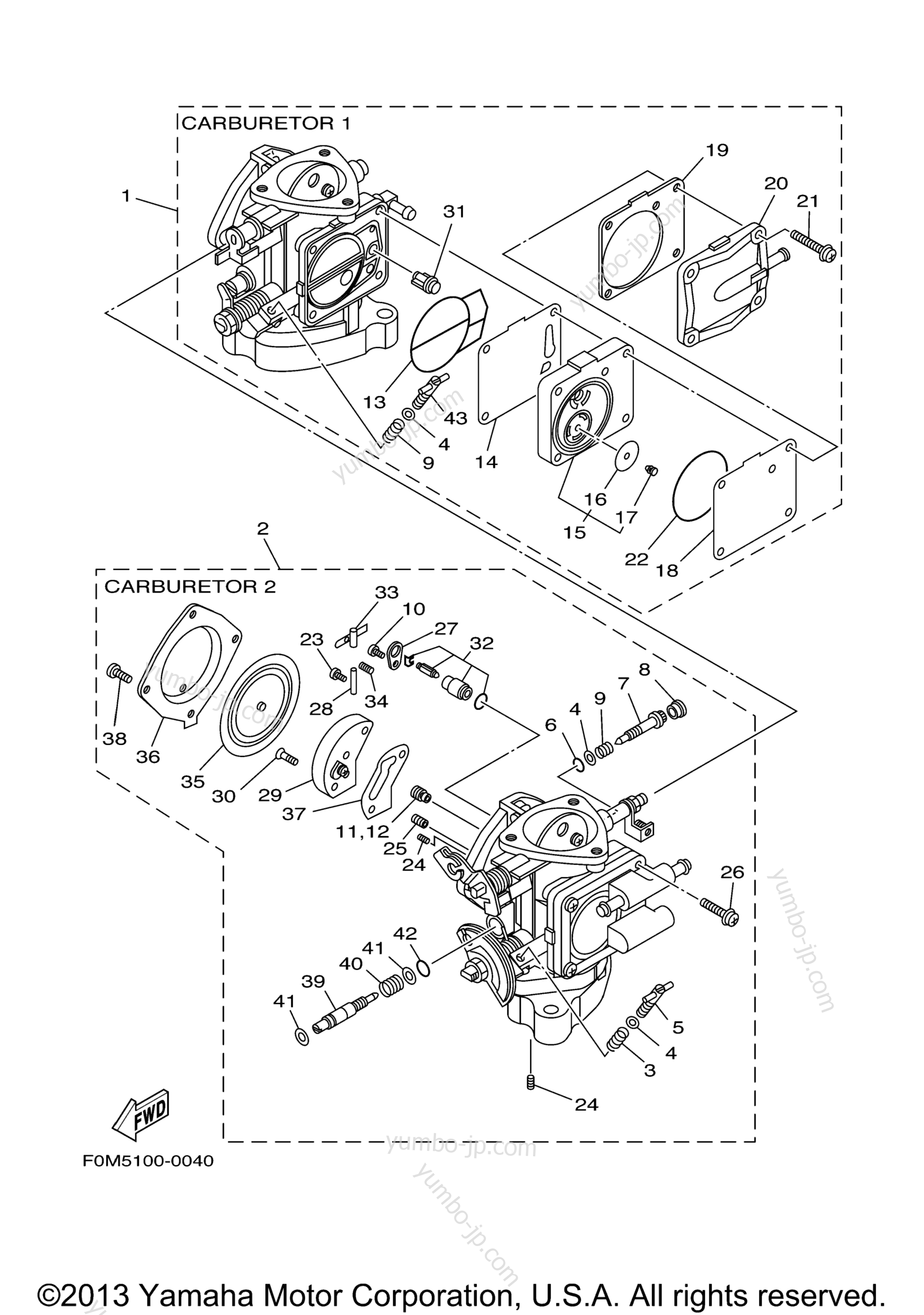 CARBURETOR for watercrafts YAMAHA XL700 (XL700C) 2004 year