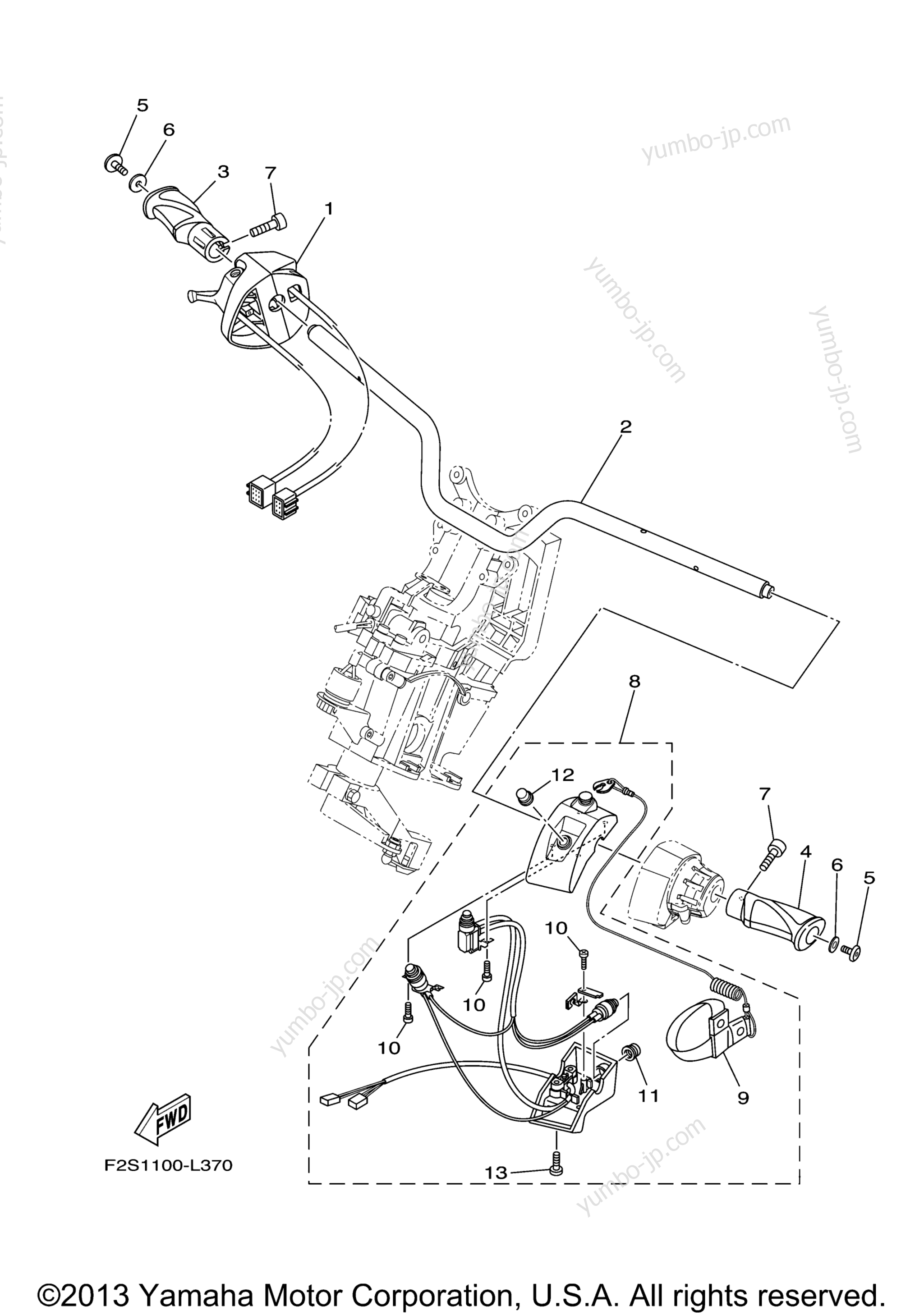 Steering 1 для гидроциклов YAMAHA FX CRUISER HO (FB1800AL) 2012 г.