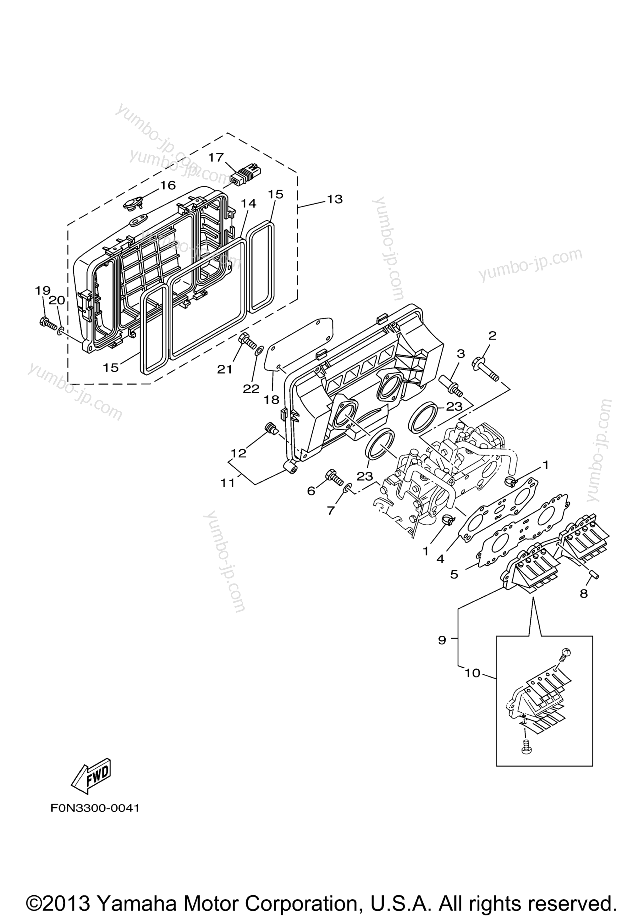Intake для гидроциклов YAMAHA XLT800 (XA800AA) 2002 г.