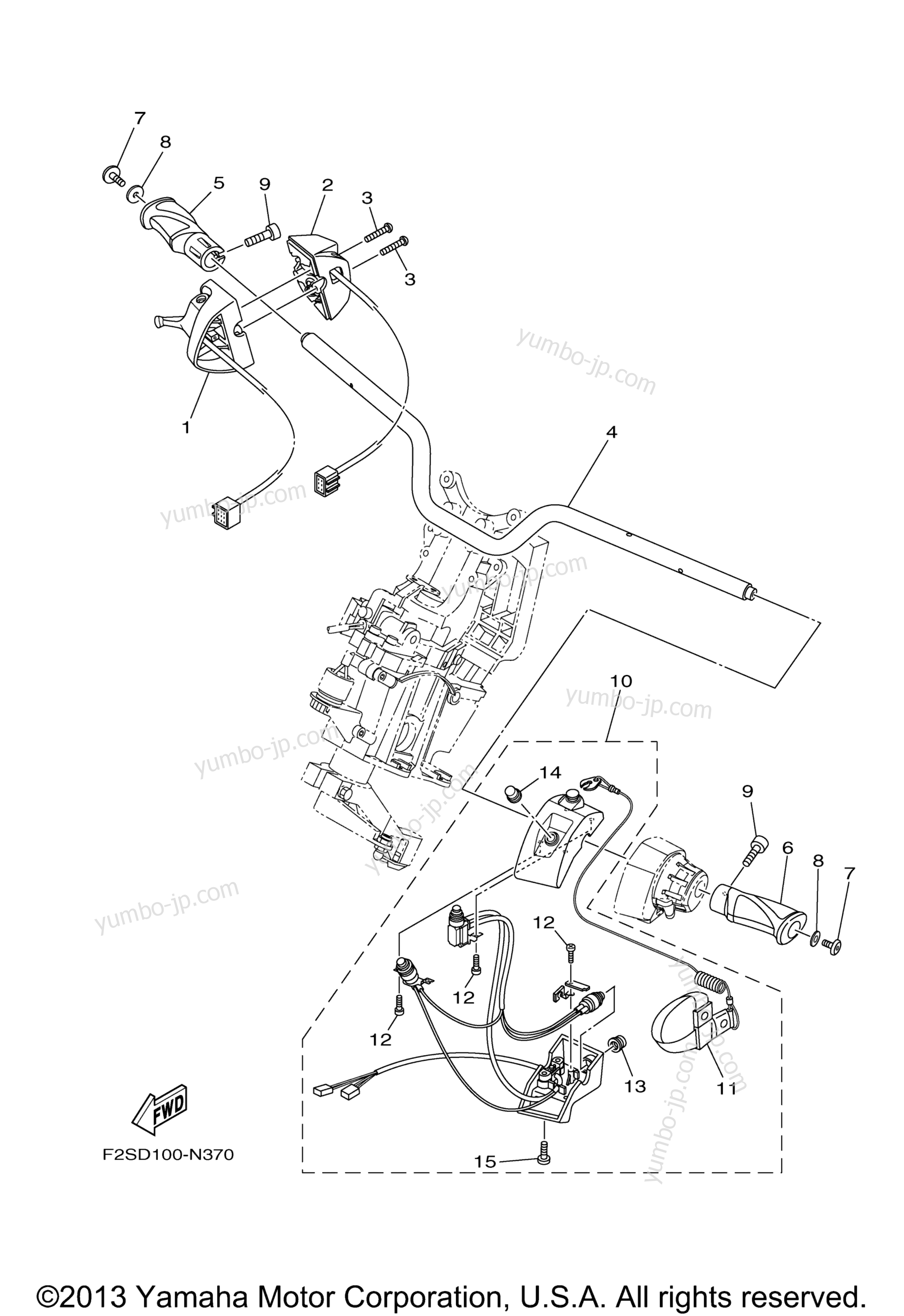 Steering 1 для гидроциклов YAMAHA WAVERUNNER FX HO (FB1800N) 2014 г.