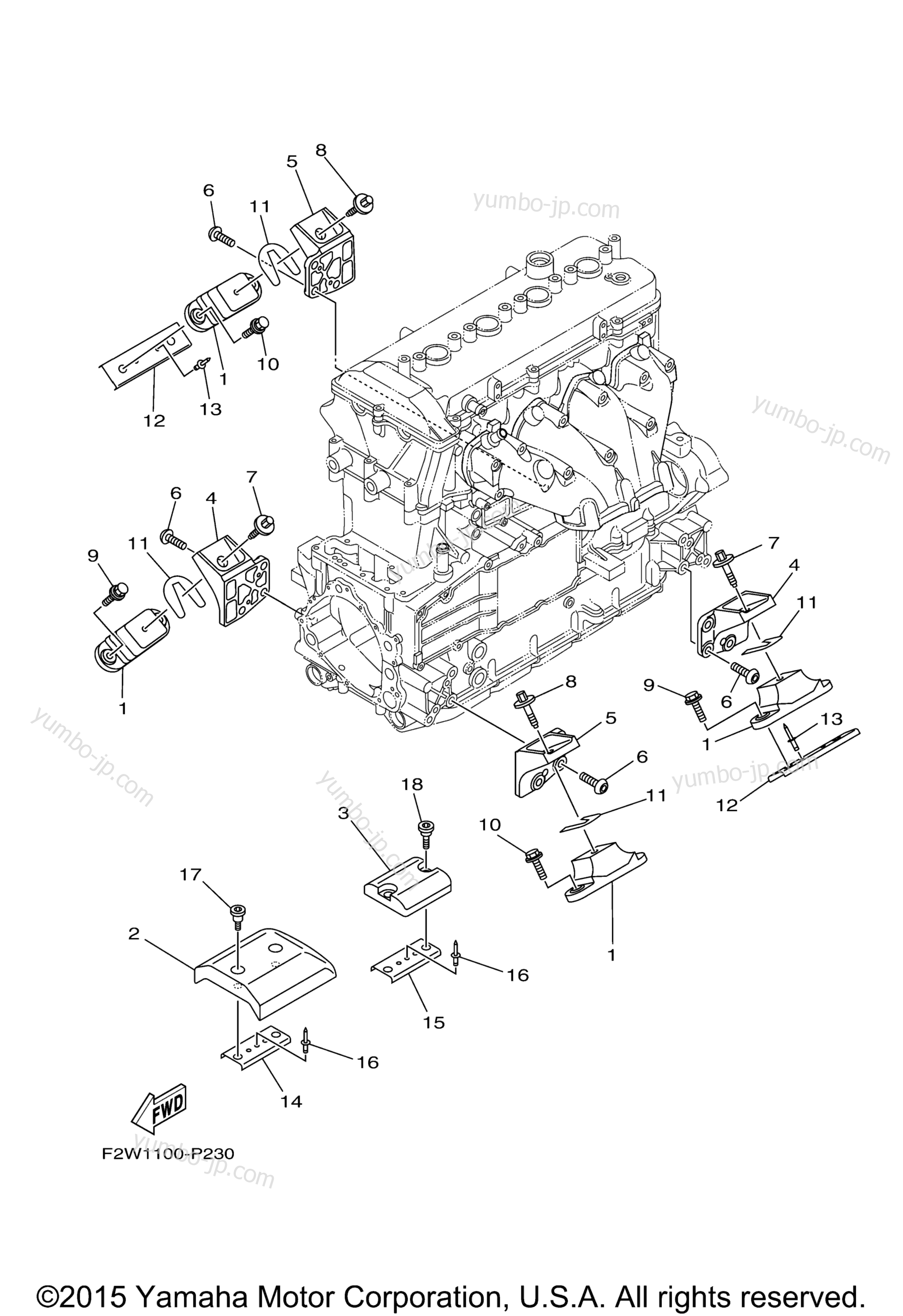 ENGINE MOUNT для гидроциклов YAMAHA VXS (VX1800-P) 2015 г.