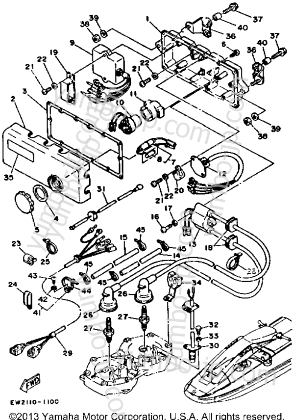 Electrical 1 для гидроциклов YAMAHA SUPER JET (SJ650P) 1991 г.