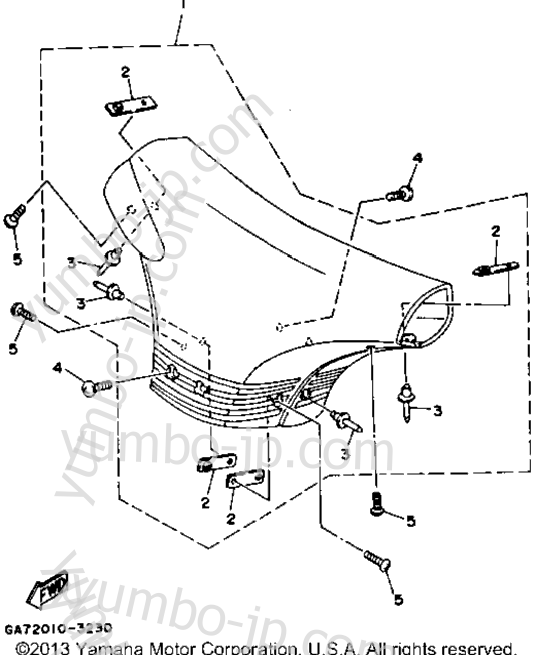 Steering 2 для гидроциклов YAMAHA WAVE BLASTER (WB700S) 1994 г.