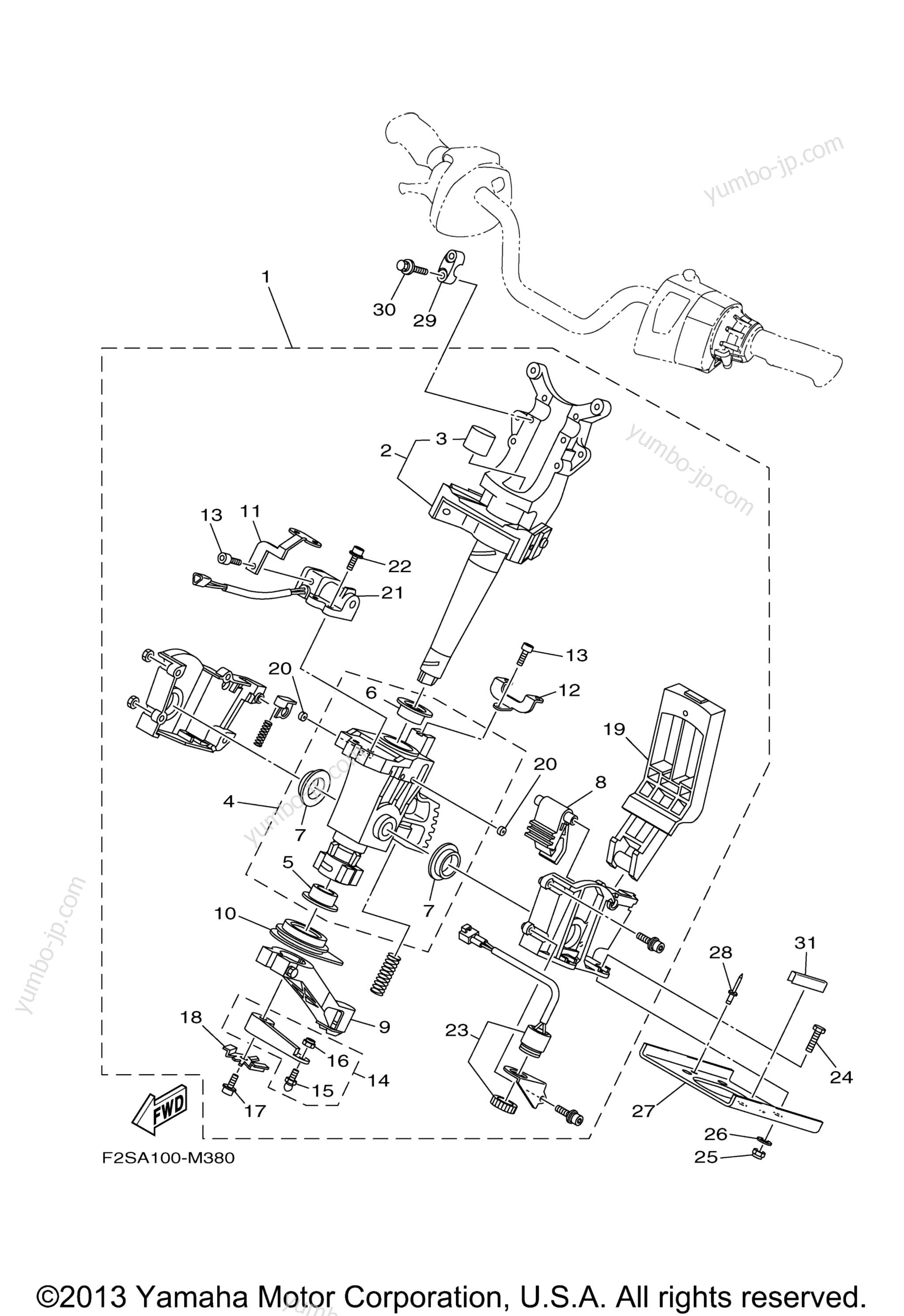 Steering 2 для гидроциклов YAMAHA WAVERUNNER FX HO (FB1800N) 2014 г.