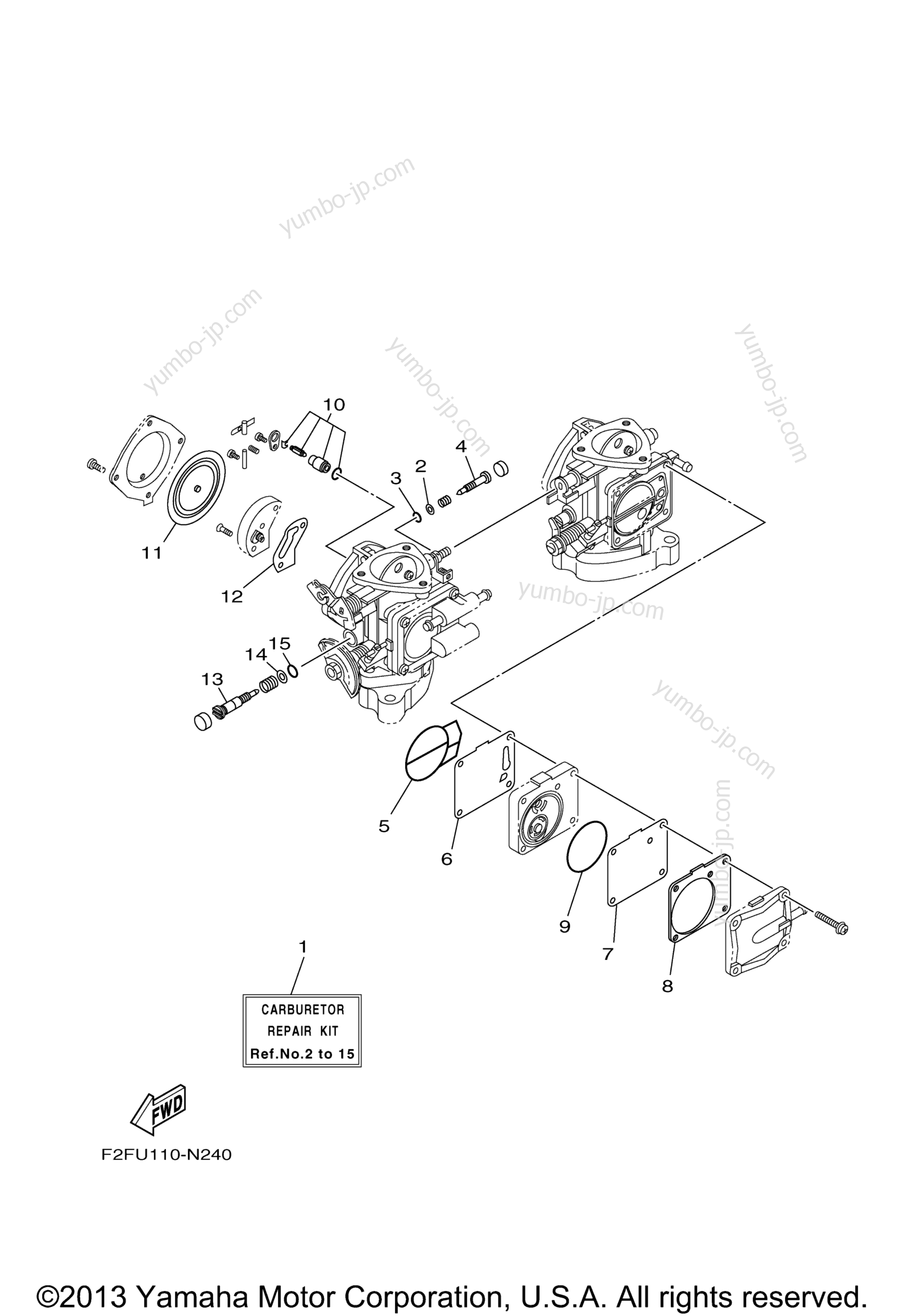 Repair Kit 2 для гидроциклов YAMAHA WAVERUNNER SUPER JET (SJ700BN) 2014 г.