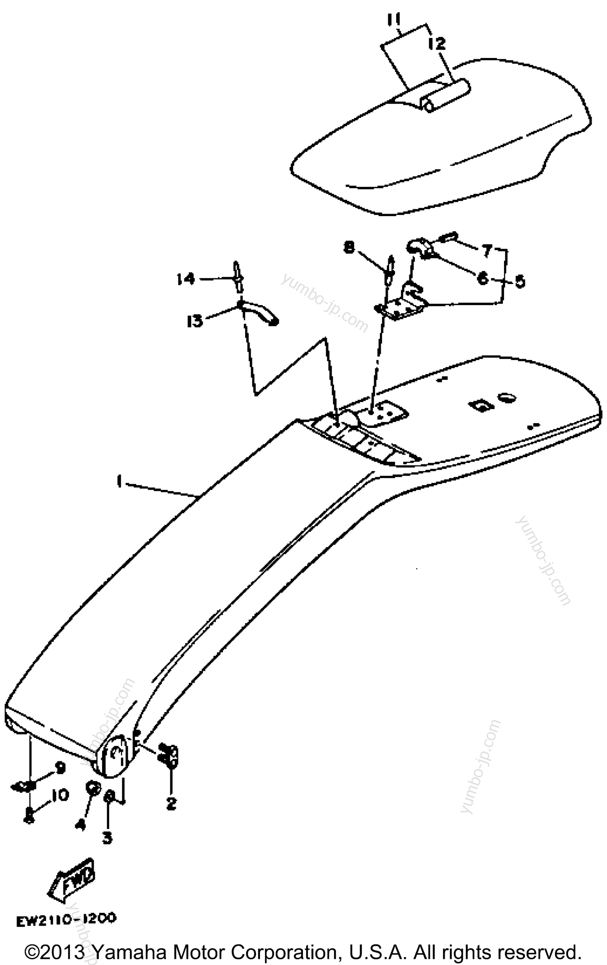 Steering Pole для гидроциклов YAMAHA SUPER JET (SJ650P) 1991 г.