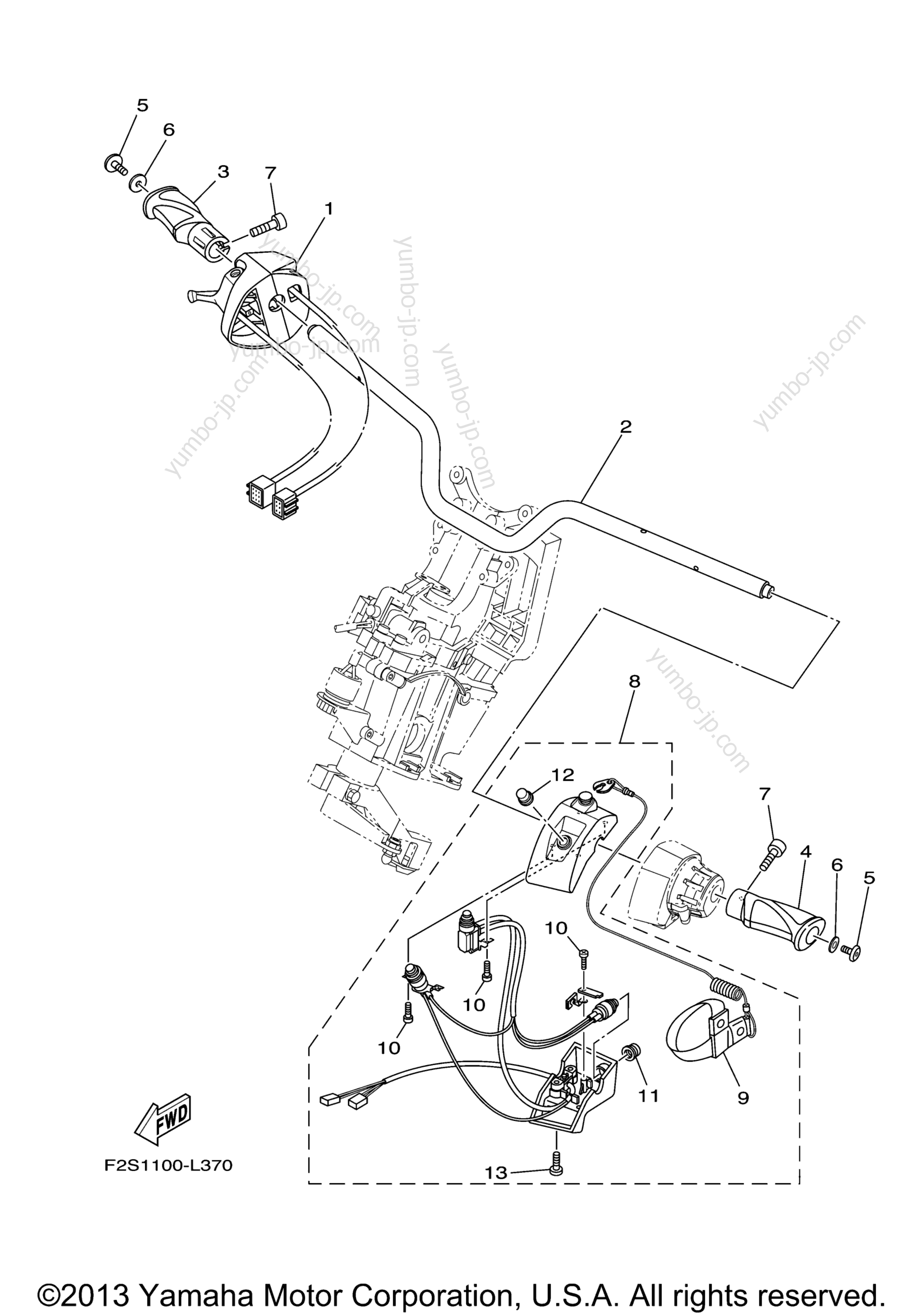 Steering 1 для гидроциклов YAMAHA FX CRUISER SHO (FA1800AL) 2012 г.