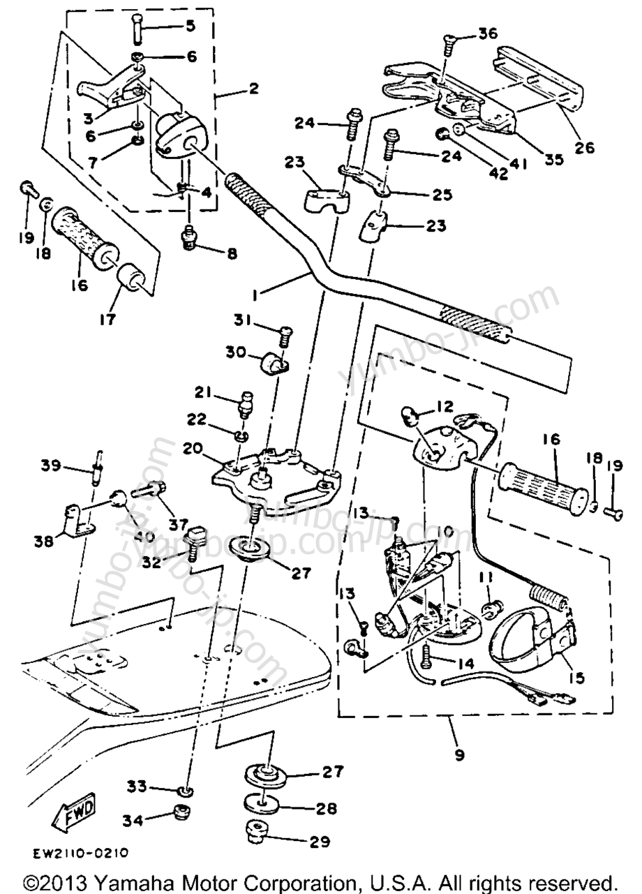 Steering для гидроциклов YAMAHA SUPER JET (SJ650R) 1993 г.