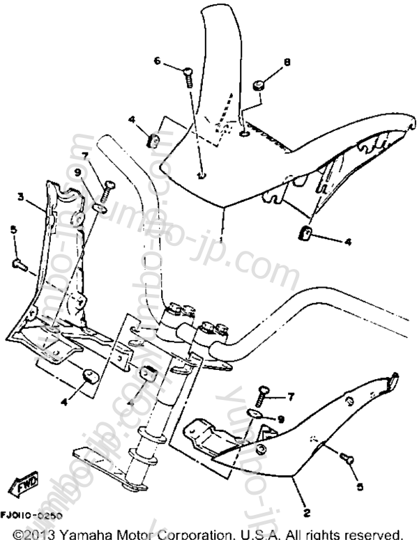 Steering 2 для гидроциклов YAMAHA WAVE RUNNER III (WRA650RA) 1993 г.