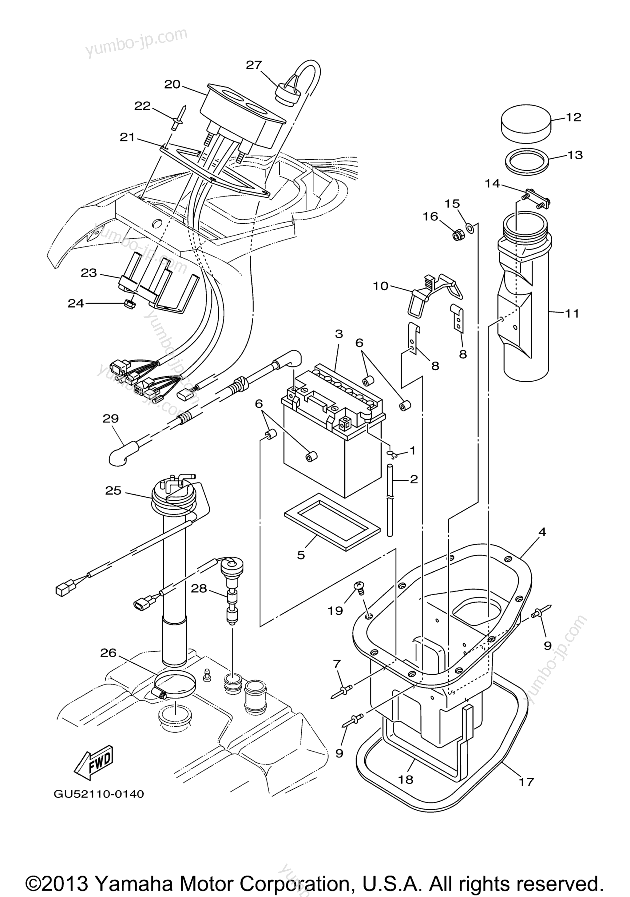 Electrical 2 for watercrafts YAMAHA SUV1200 (SV1200Y) 2000 year