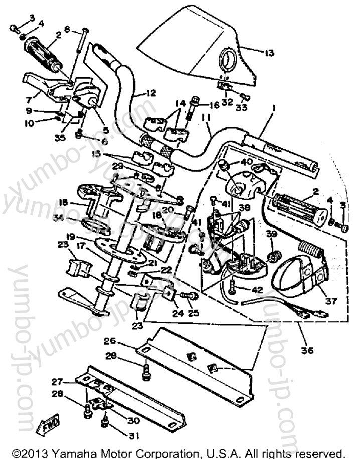 Steering для гидроциклов YAMAHA WAVE RUNNER LX (WR650D) 1990 г.