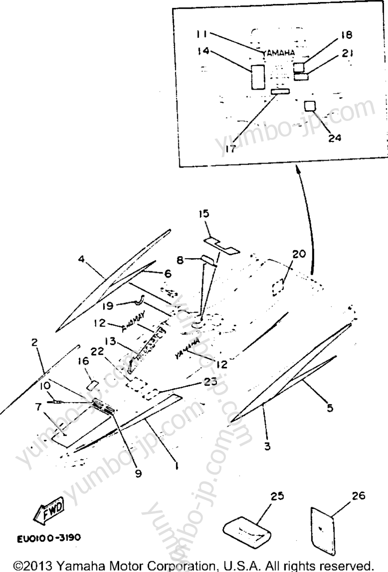 Graphic - Tool для гидроциклов YAMAHA WAVE RUNNER (WR500R) 1993 г.