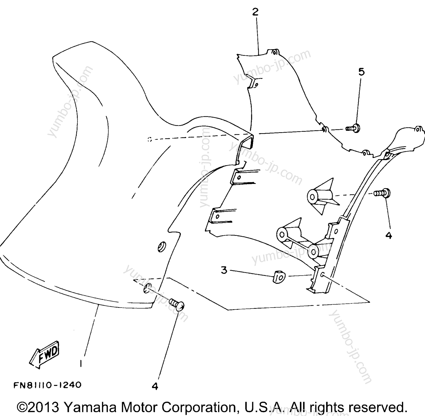 Steering 2 для гидроциклов YAMAHA WAVE RUNNER VXR (WRB650S) 1994 г.