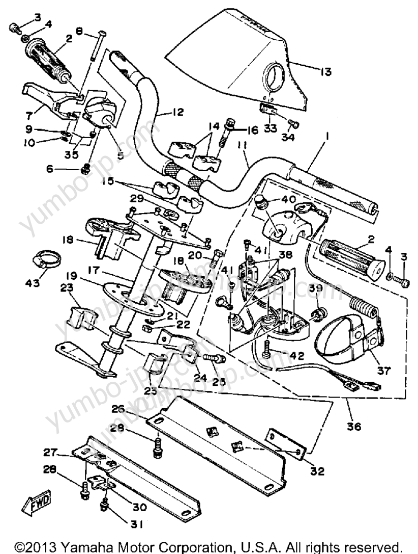 Steering для гидроциклов YAMAHA WAVE RUNNER (WR500P) 1991 г.