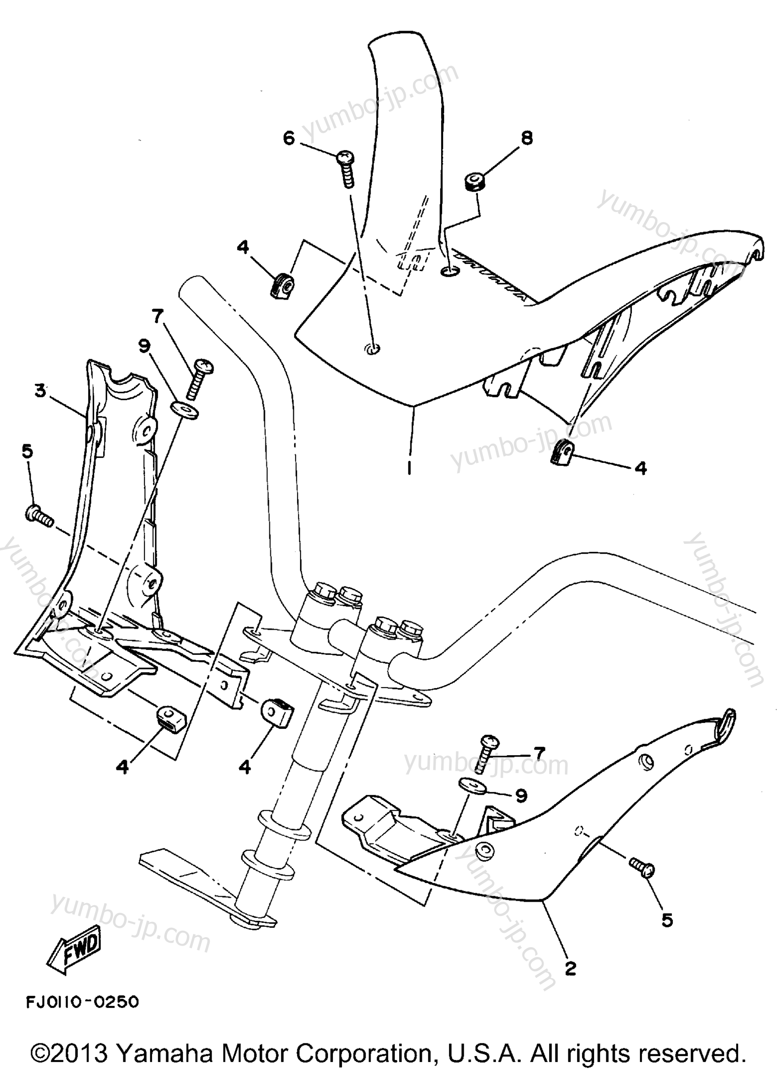 Steering 2 для гидроциклов YAMAHA WAVE RUNNER III GP (WRA700T) 1995 г.