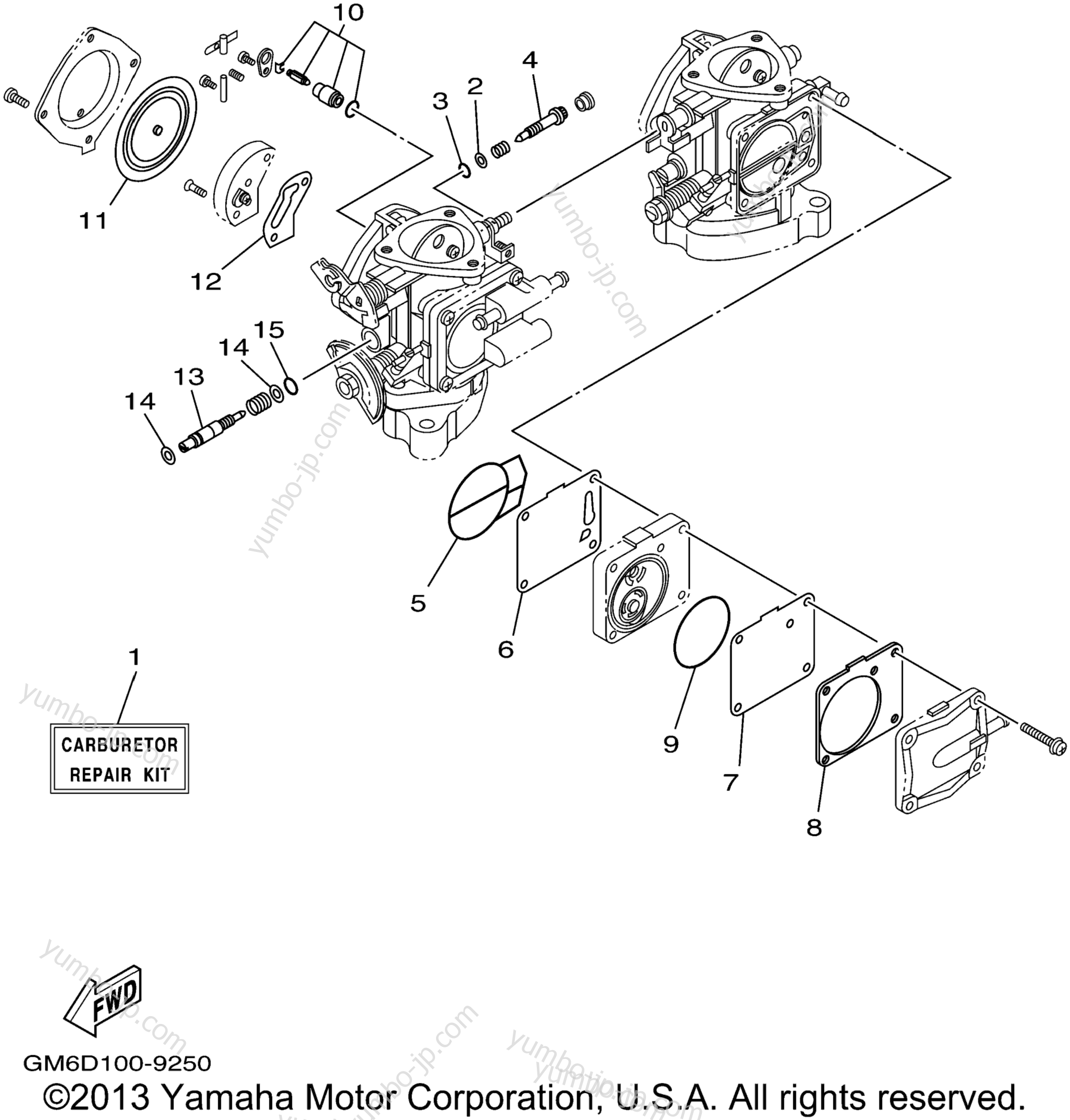 Repair Kit 2 для гидроциклов YAMAHA WAVE RUNNER XL700 (XL700X) 1999 г.