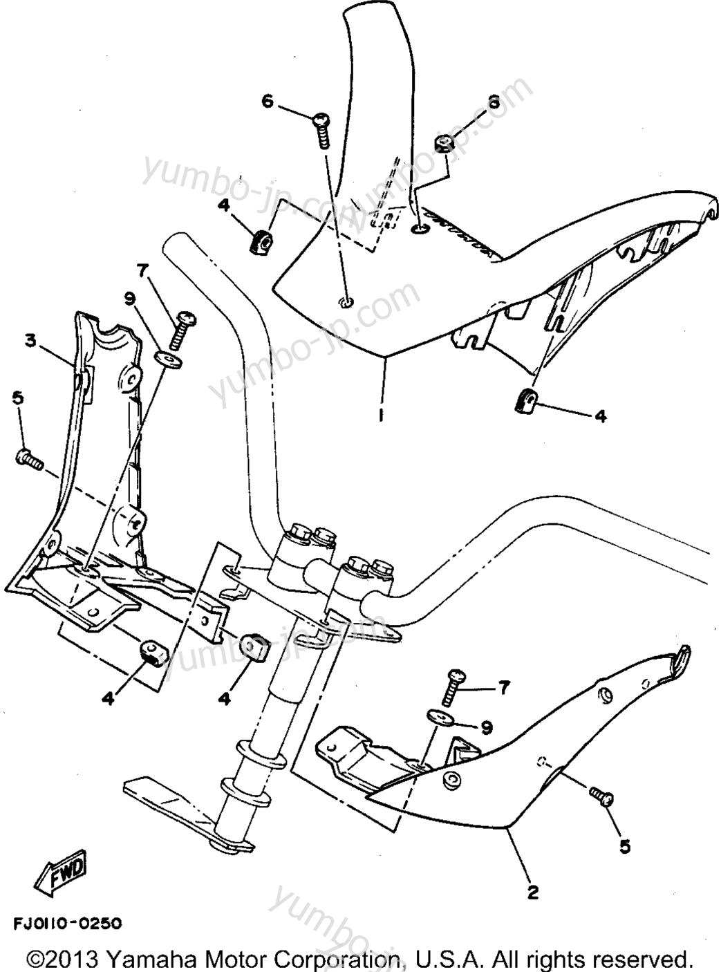 Steering 2 для гидроциклов YAMAHA WAVE RUNNER III (WRA650P) 1991 г.